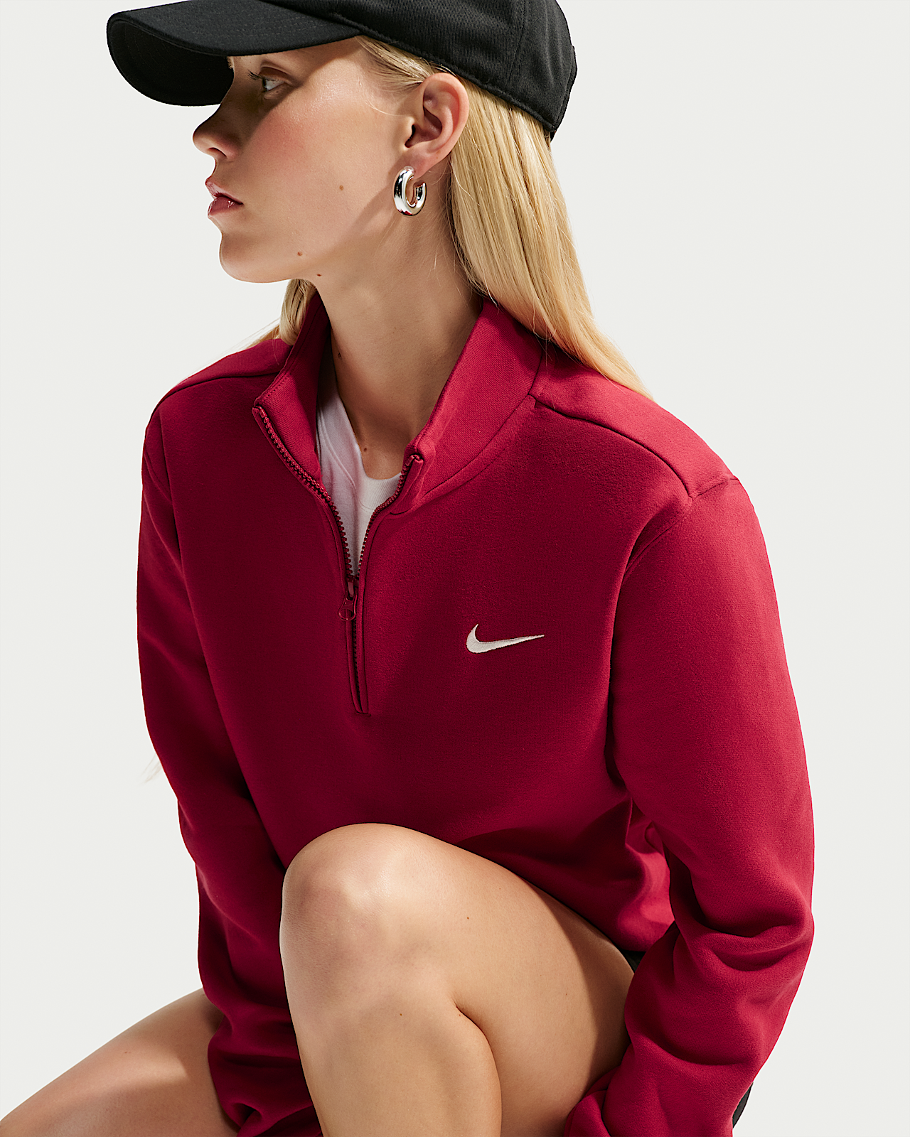 Женские  Nike Studio Fleece Medium Weight 1/4-Zip Top