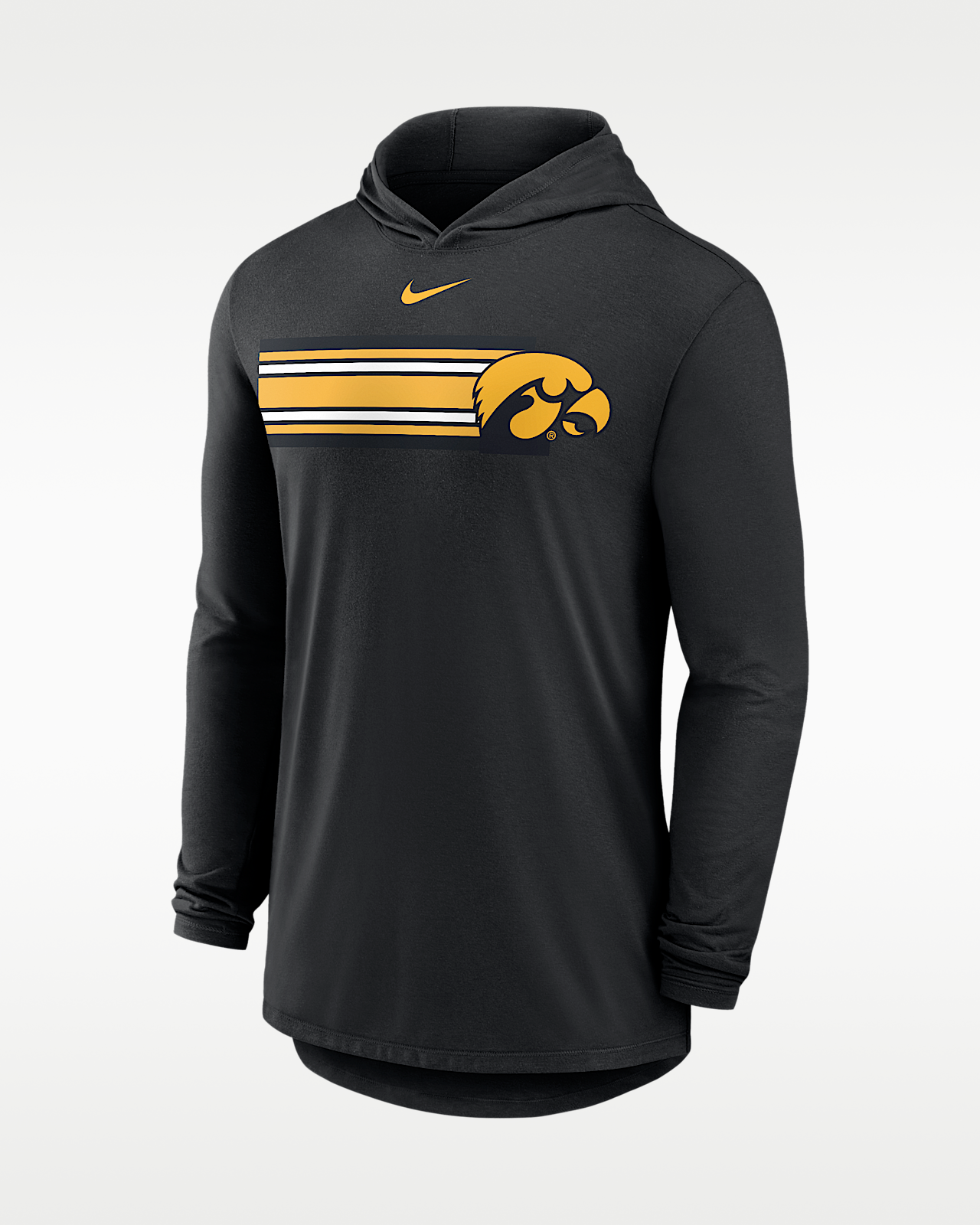 Мужская футболка Iowa Primetime Pattern Nike Dri-FIT College Long-Sleeve Hooded