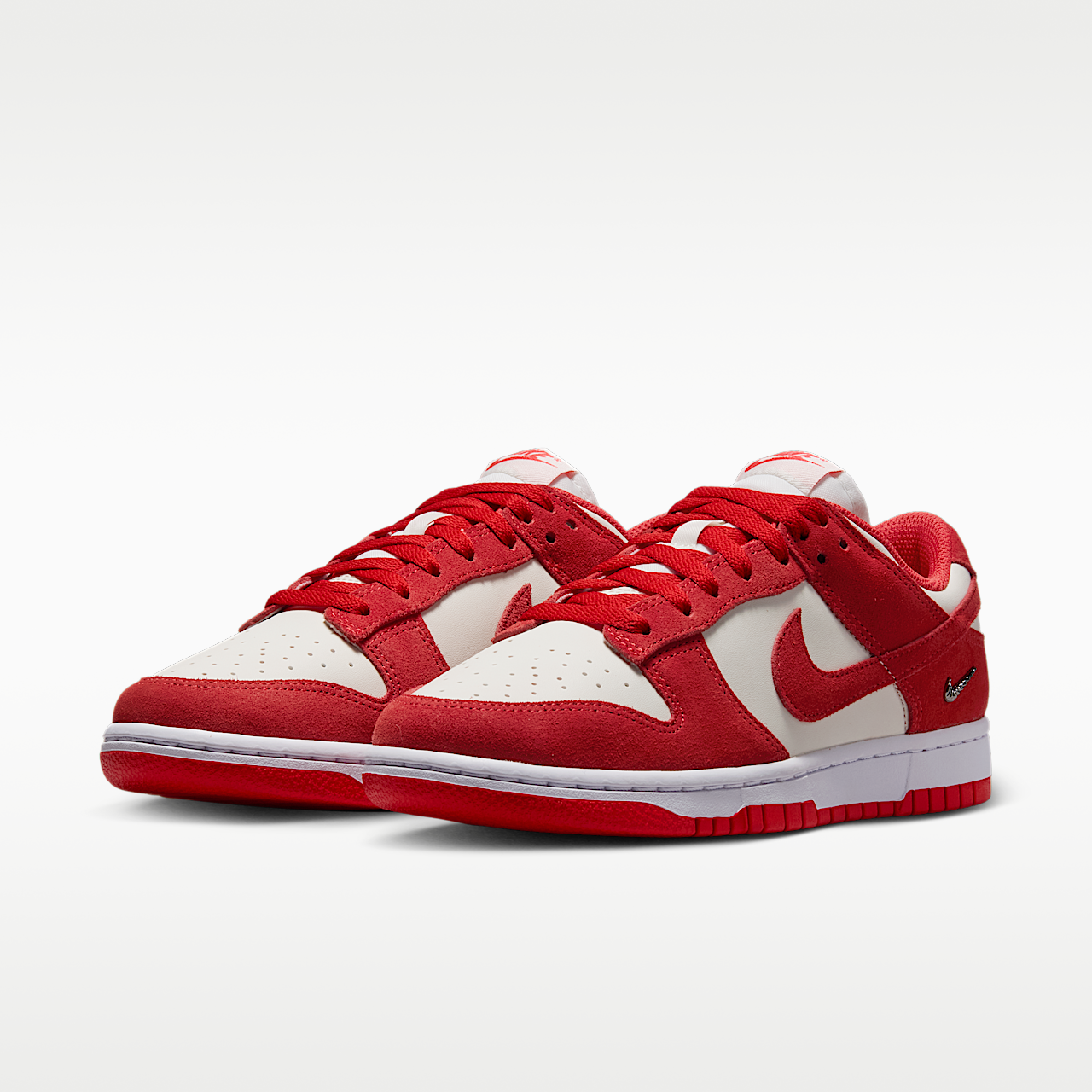 Nike Dunk Low sneaker Sail/Wit/Metallic Silver/Light Crimson