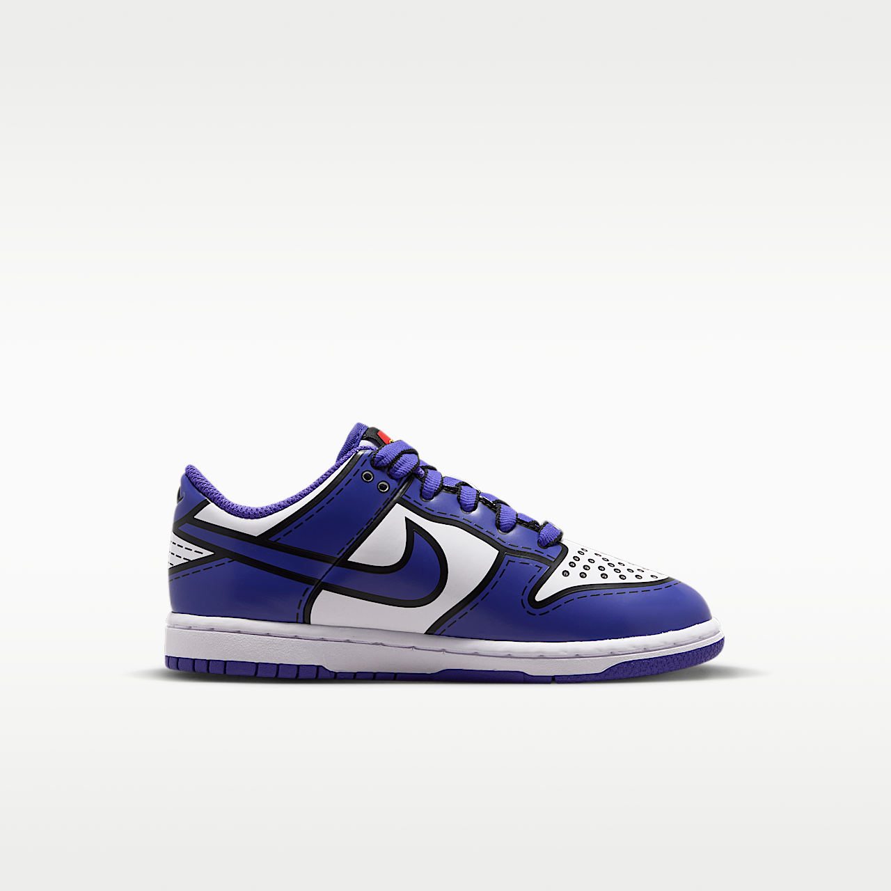 Nike Dunk Low sneaker Wit/Rush Red/Tour Yellow/Bright Concord
