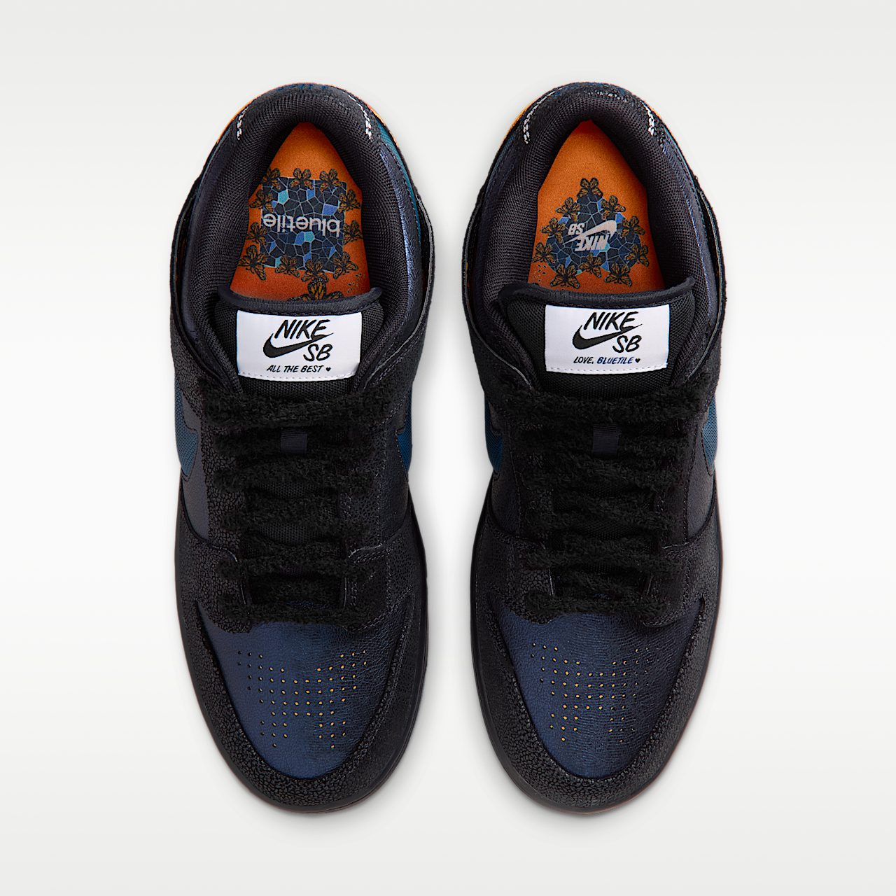 Nike Dunk Low sneaker Zwart/Wit/Campfire Orange/Marina