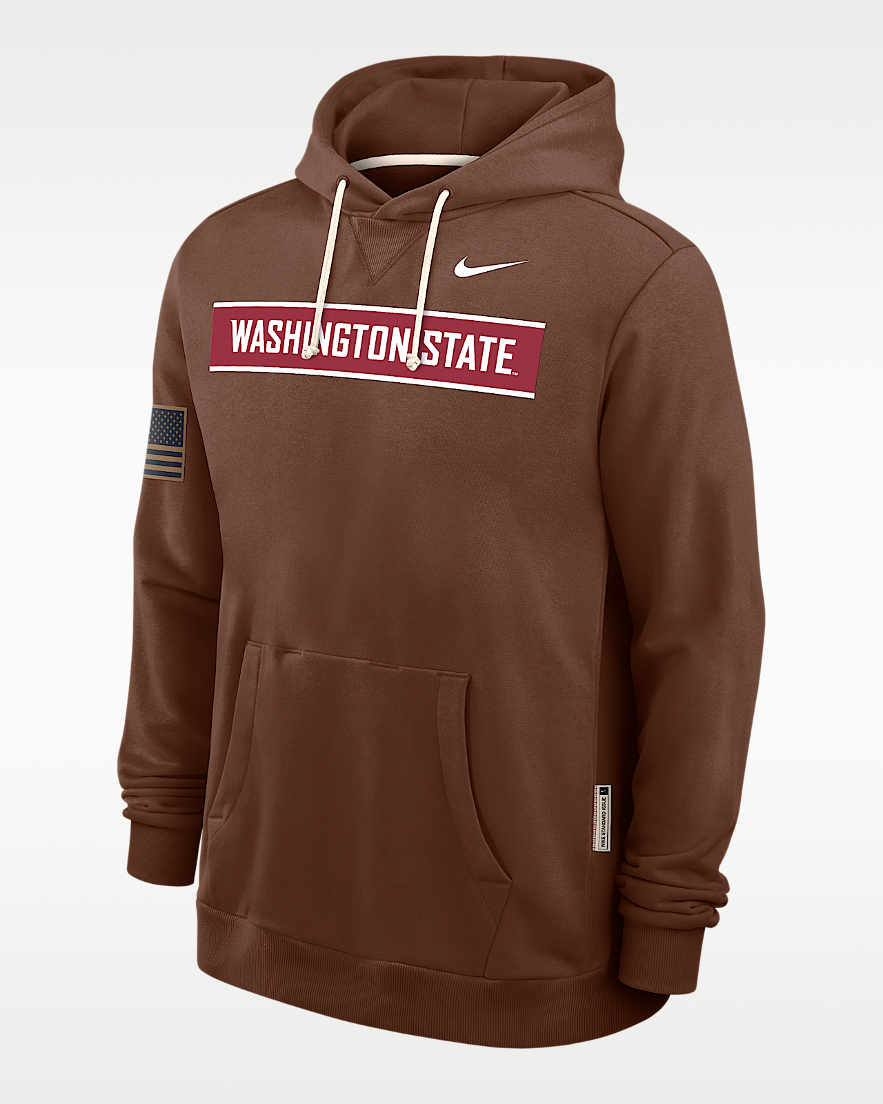 Мужское худи Washington State 2026 Military Appreciation Nike Dri-FIT College Pullover Hoodie