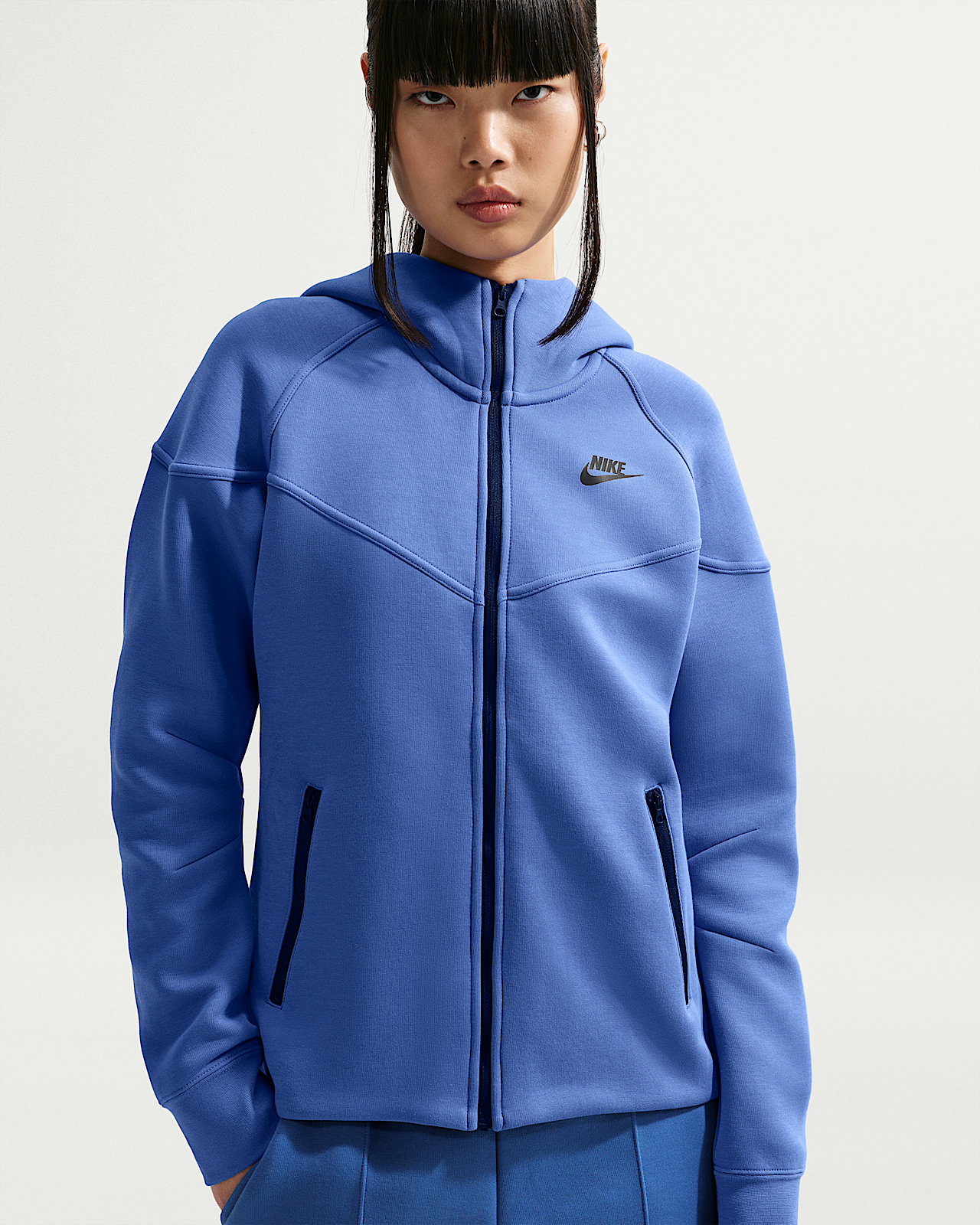 Женское худи Nike Sportswear Tech Fleece Windrunner Full-Zip Hoodie для бега