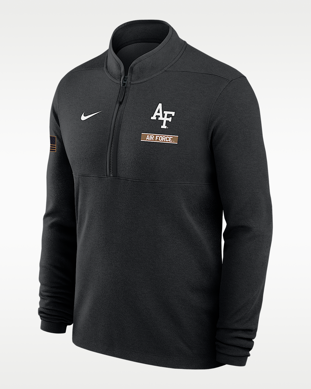 Мужские  Air Force 2026 Military Appreciation Stride Nike Dri-FIT College 1/2-Zip Long-Sleeve Top