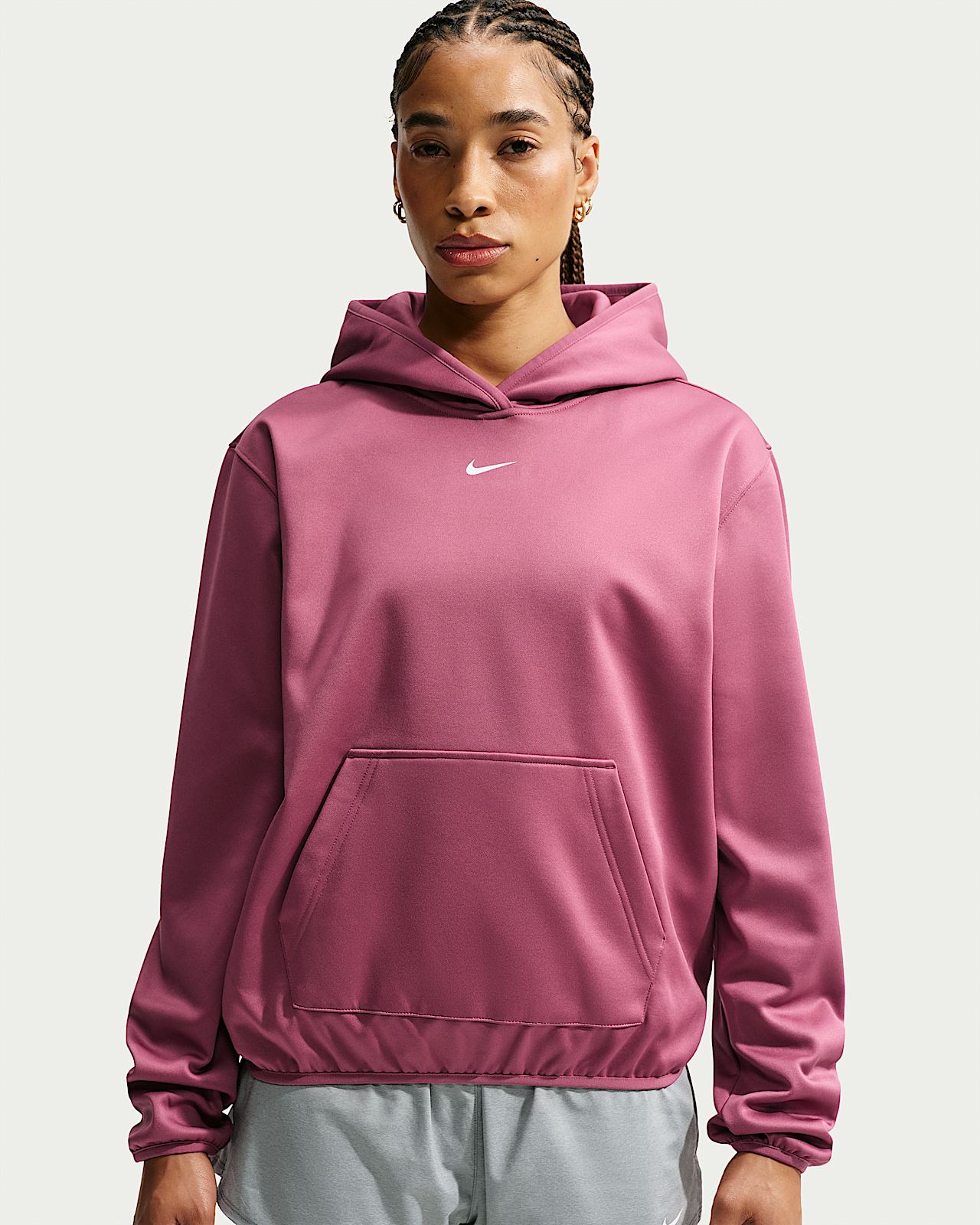 Женское худи Nike Studio Fleece Sport Therma-FIT Pullover Hoodie