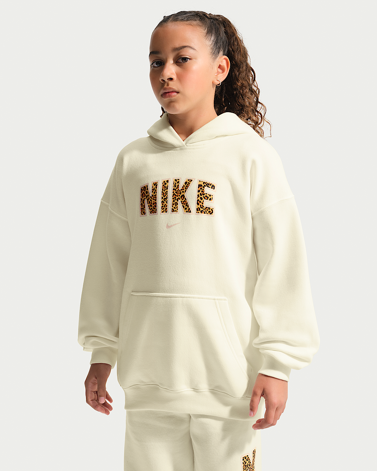 Детское худи Nike Sportswear Studio Big Kids' (Girls') Oversized Fleece Pullover Hoodie