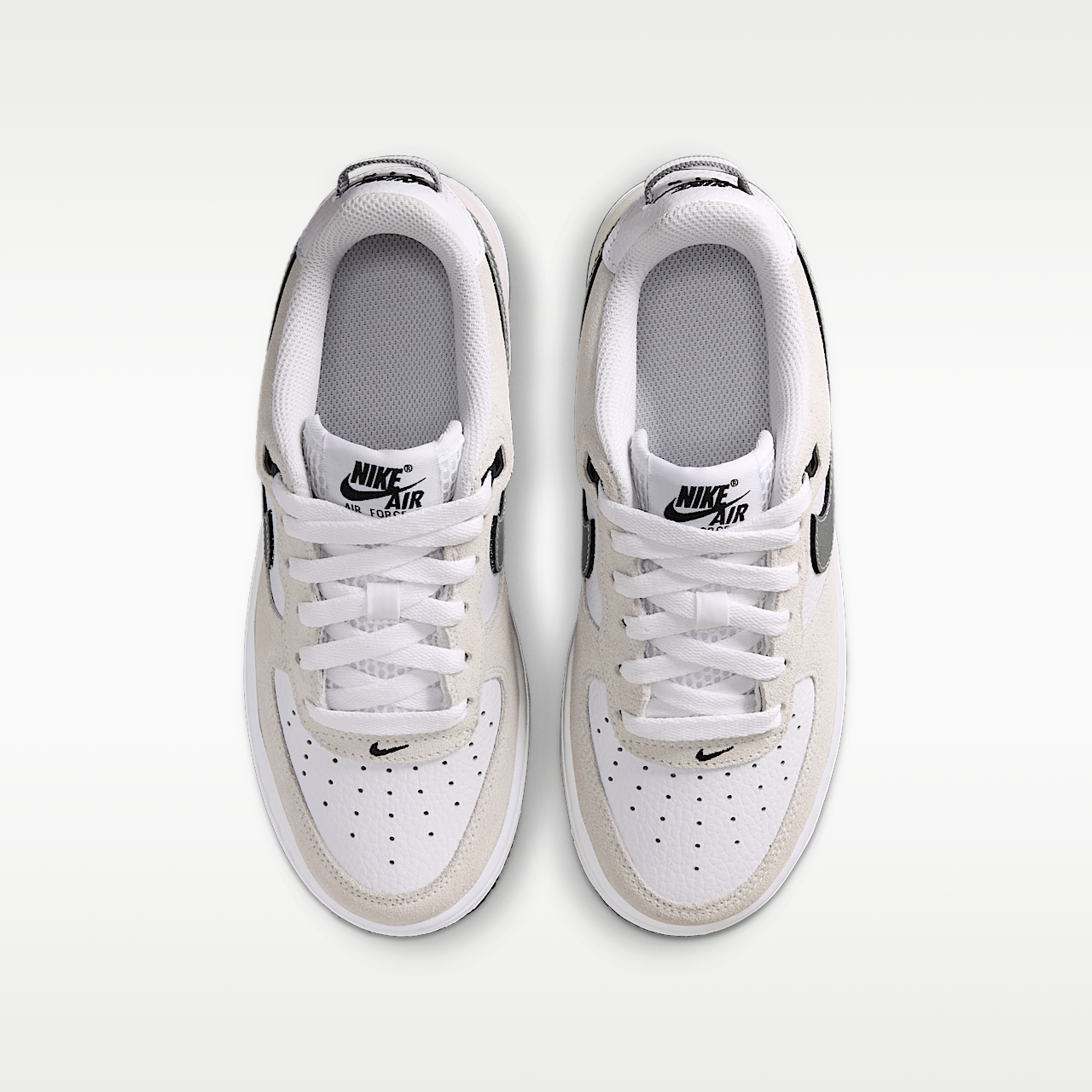 Nike Air Force 1 sneaker Wit/Zwart/Cool Grey/Metallic Cool Grey