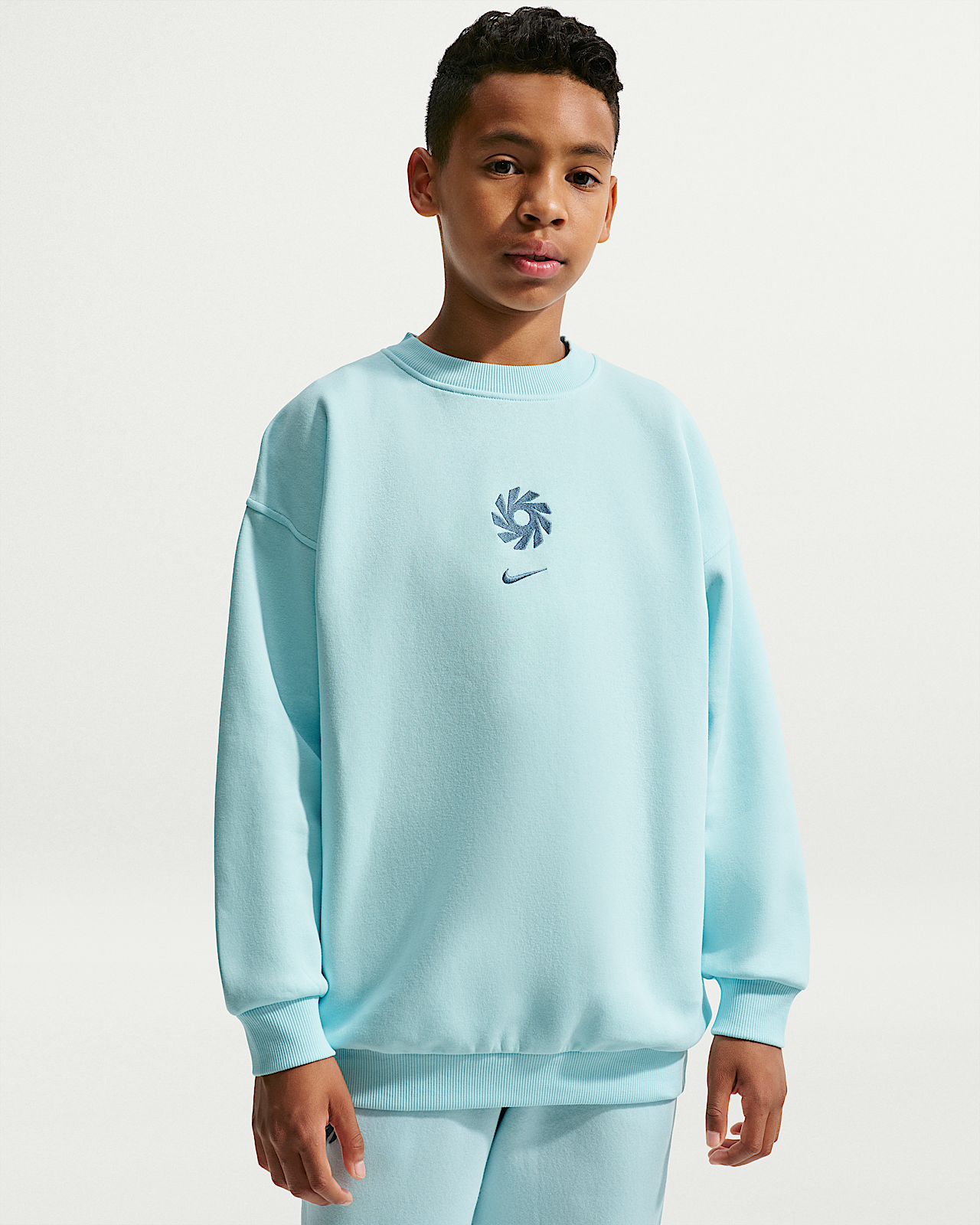 Детские  Erling Haaland Club Fleece Big Kids' Nike Soccer Oversized Crew-Neck