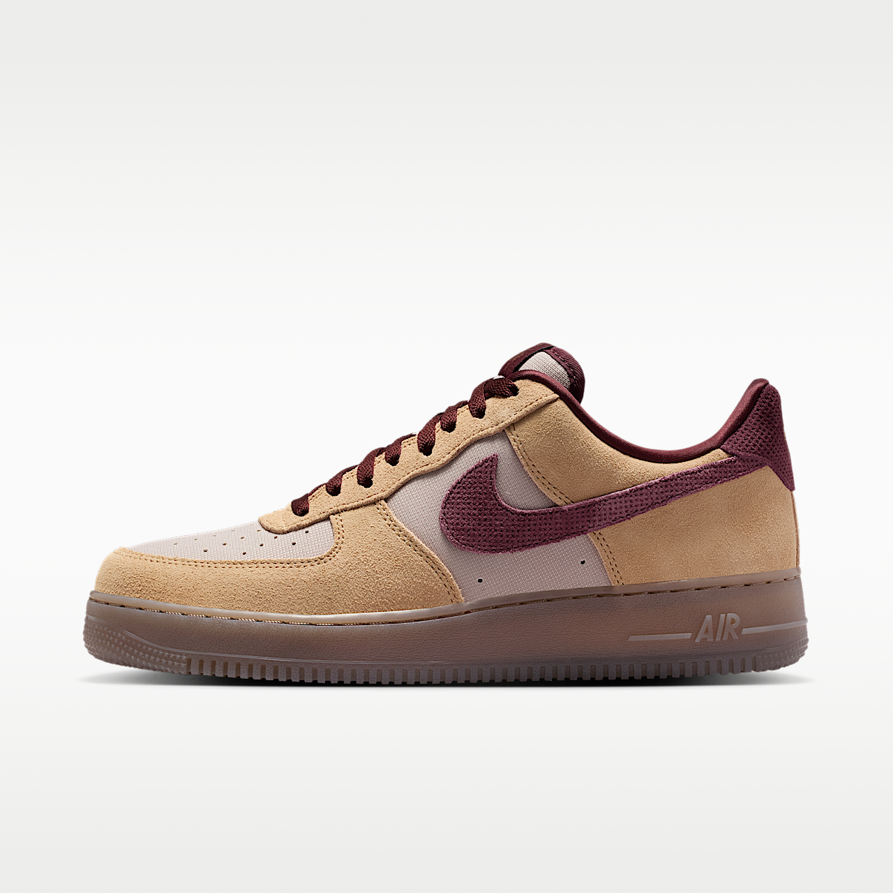 Nike Air Force 1 '07 Premium (Linen/Moon Particle/Mink Brown/Burgundy Crush)
