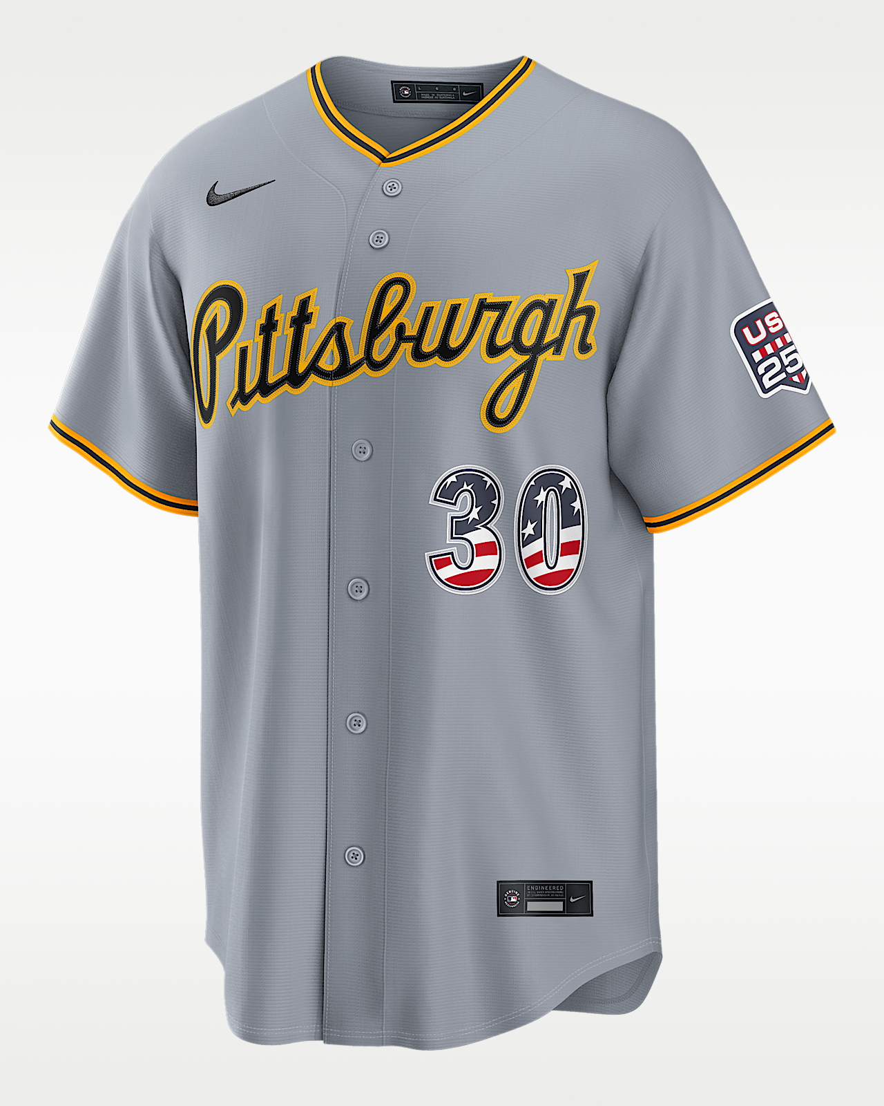 Мужские джерси Paul Skenes Pittsburgh Pirates USA 250 Nike MLB Stadium Jersey