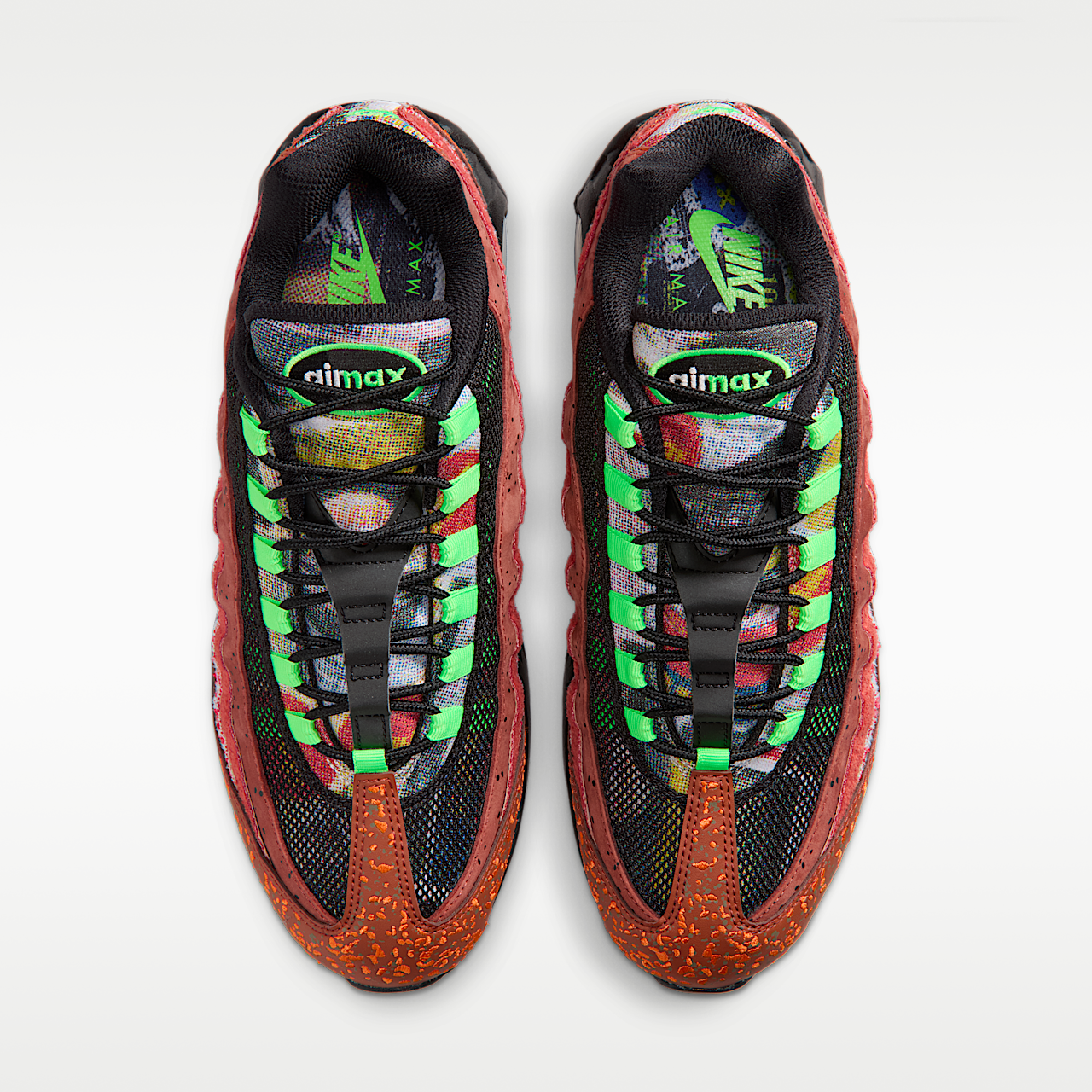 Nike Air Max sneaker Cinnamon/Zwart/Voltage Green/Metallic Silver