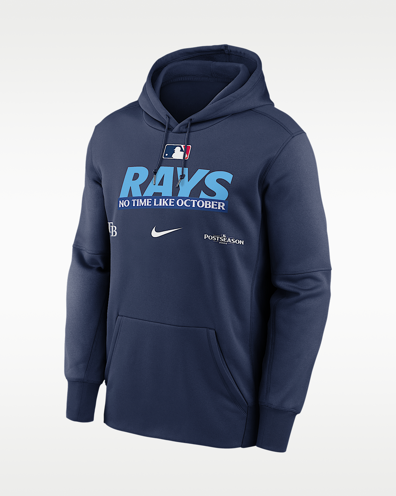 Мужское худи Tampa Bay Rays 2026 Postseason Authentic Collection Nike Therma-FIT MLB Pullover Hoodie
