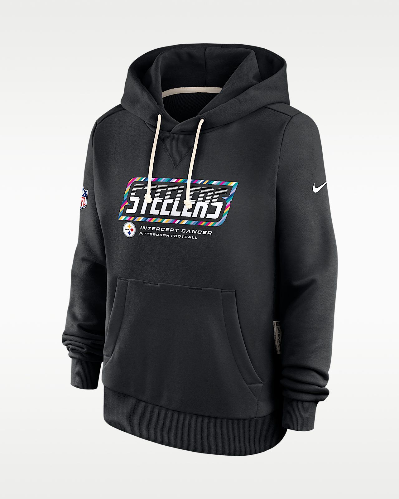 Женское худи Pittsburgh Steelers Crucial Catch Standard Issue Nike Dri-FIT NFL Pullover Hoodie