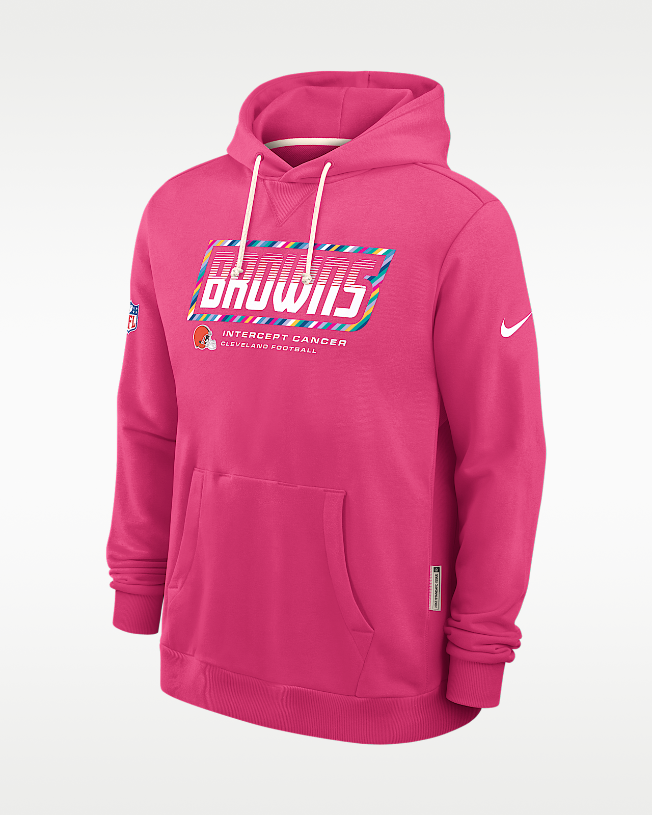 Мужское худи Cleveland Browns Crucial Catch Sideline Standard Issue Nike Dri-FIT NFL Pullover Hoodie