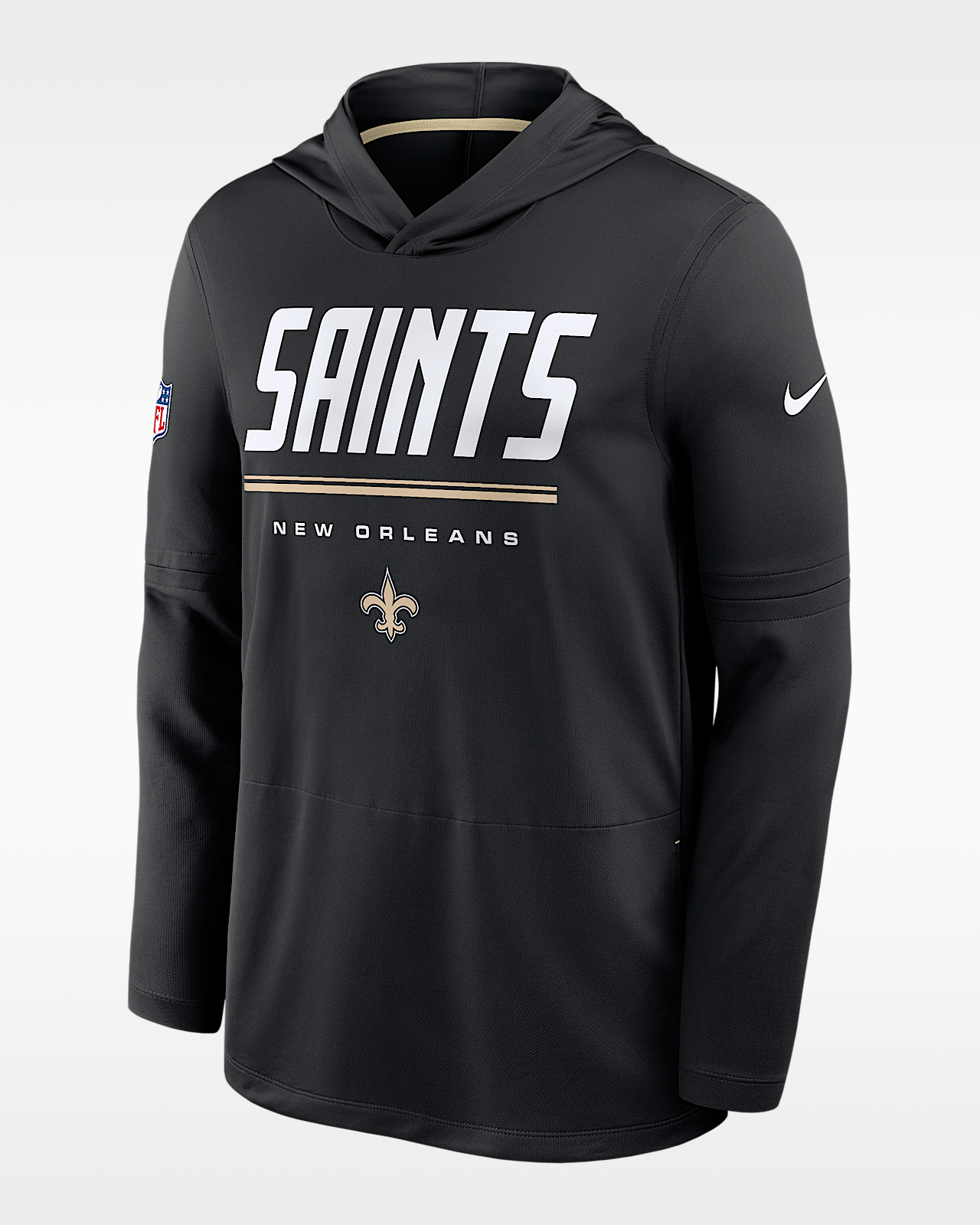 Мужские  New Orleans Saints Sideline Nike Dri-FIT NFL Long-Sleeve Hooded Top