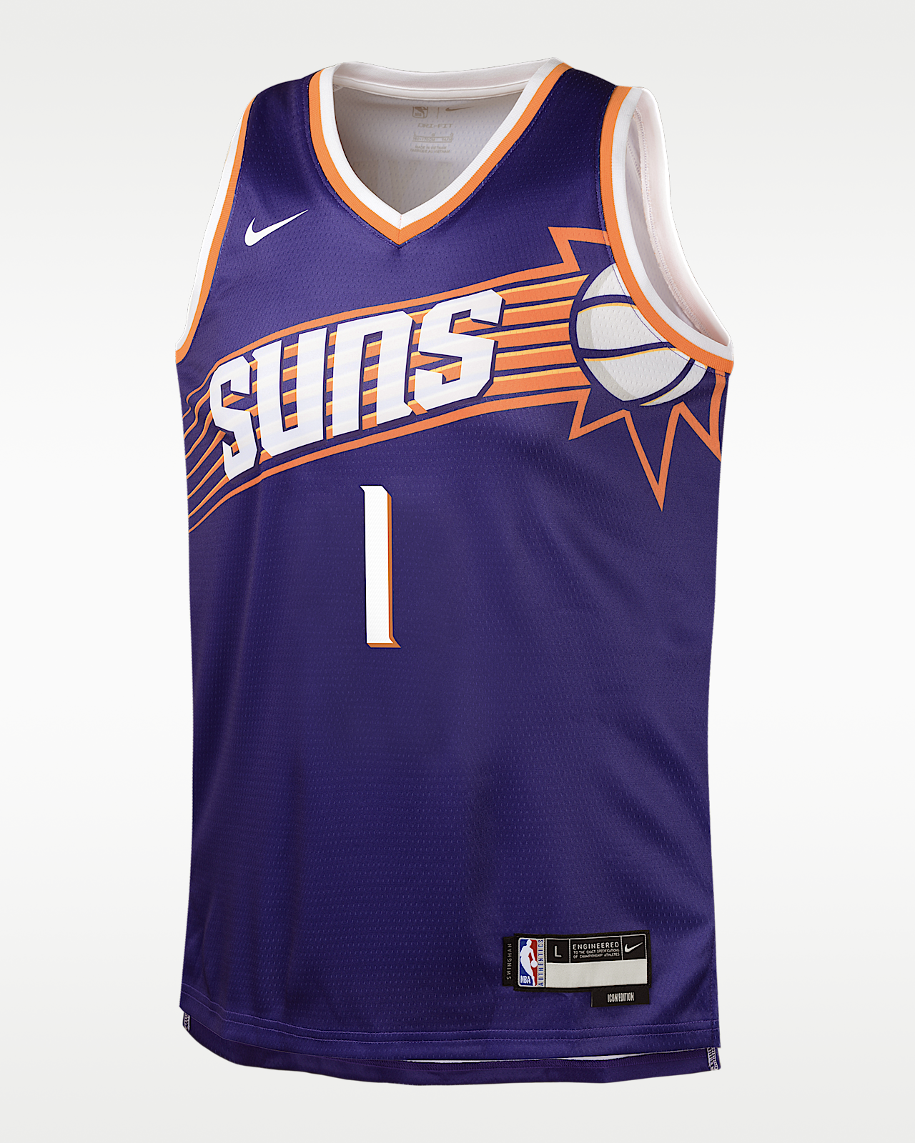 Детские джерси Devin Booker Phoenix Suns Icon Edition Big Kids' Nike NBA Swingman Jersey
