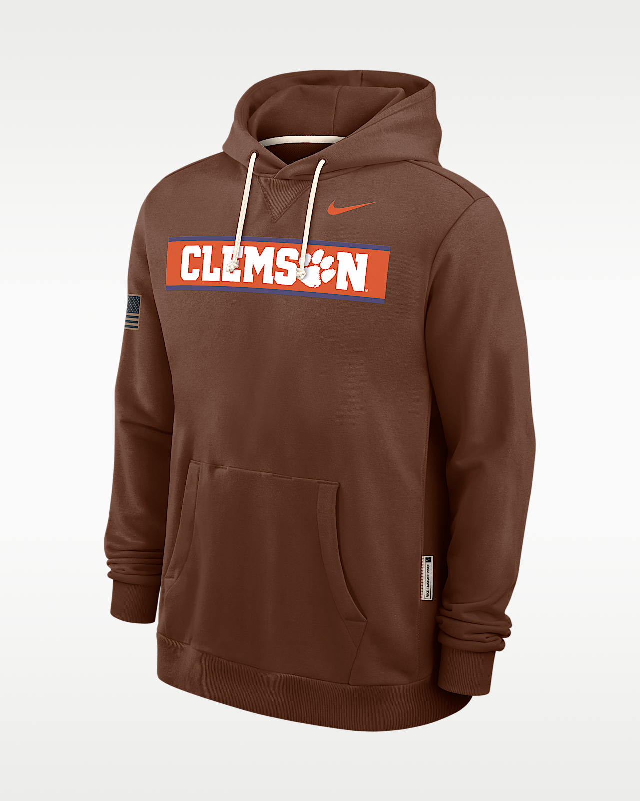 Мужское худи Clemson 2026 Military Appreciation Standard Issue Nike Dri-FIT College Pullover Hoodie