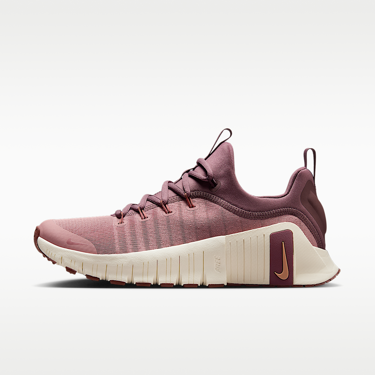 Nike Free sneaker Particle Pink/Pale Ivory/Red Sepia/Metallic Rose Gold