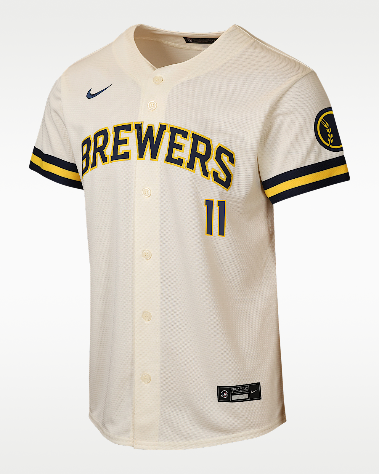 Детские джерси Jackson Chourio Milwaukee Brewers Big Kids' Nike MLB Stadium Home Jersey