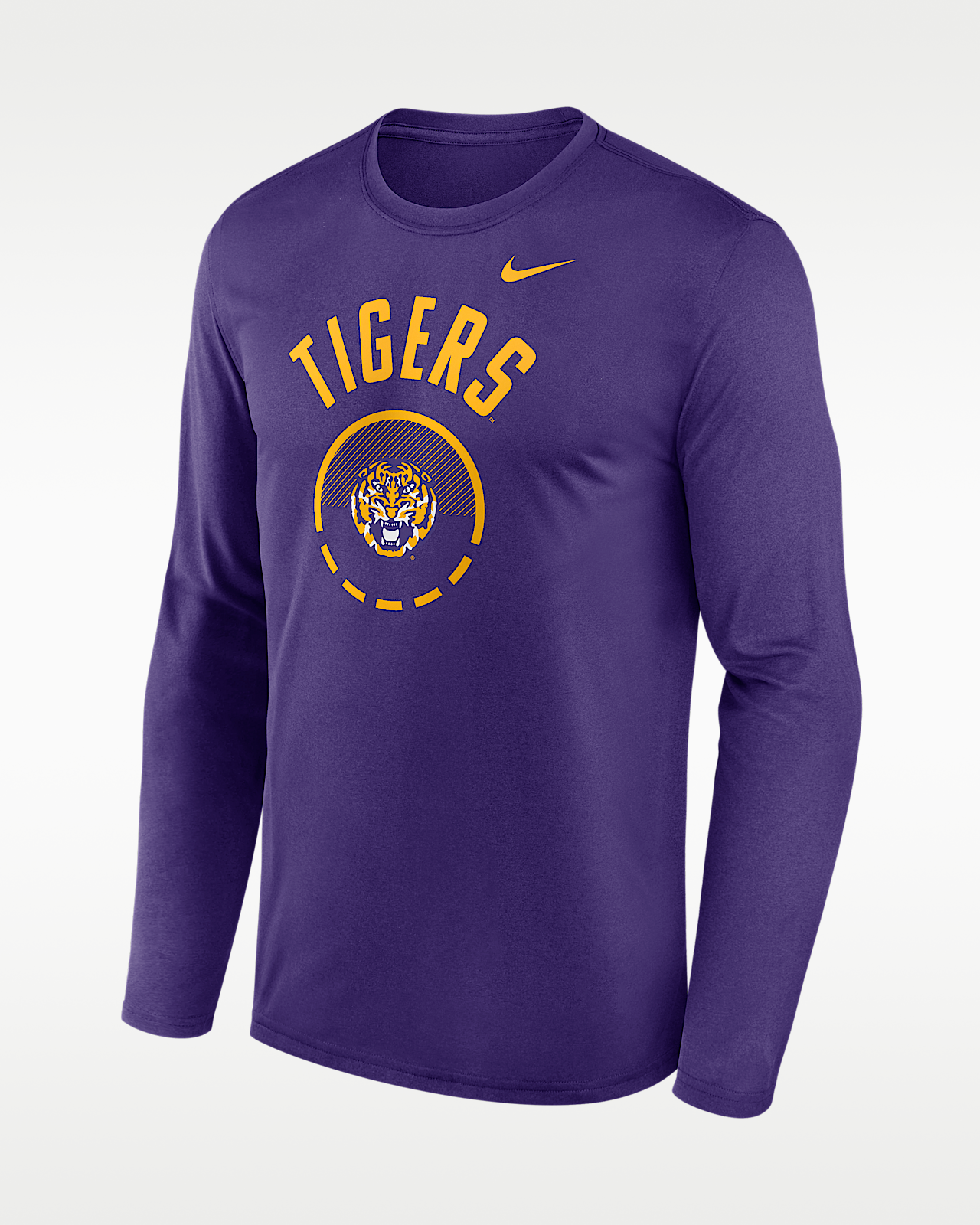 Мужская футболка LSU Courtside Nike Dri-FIT College Long-Sleeve