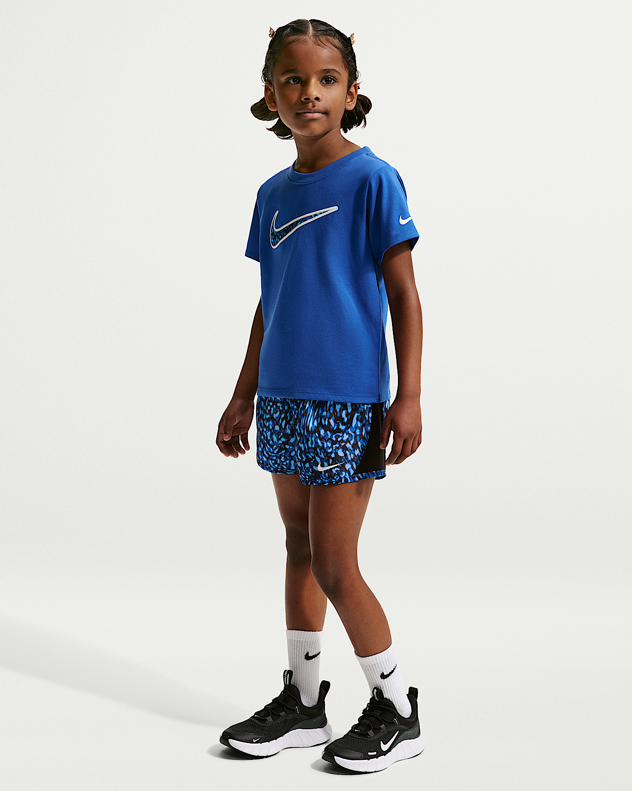 Детские шорты Nike Little Kids' Dri-FIT Printed 2-Piece Tempo Shorts Set