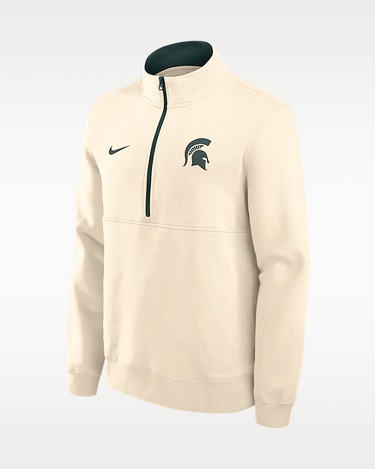 Мужские  Michigan State Primetime Primary Logo Nike College 1/2-Zip Crew