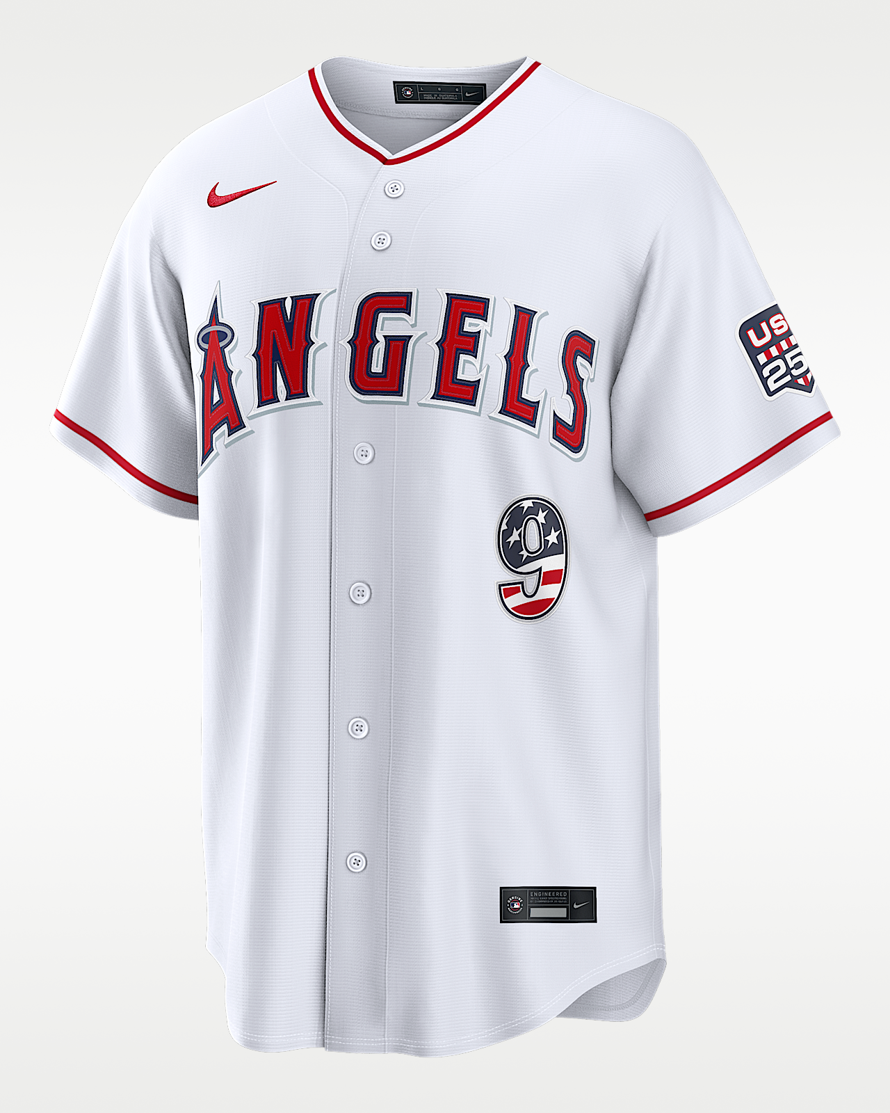 Мужские джерси Zach Neto Los Angeles Angels USA 250 Nike MLB Stadium Jersey