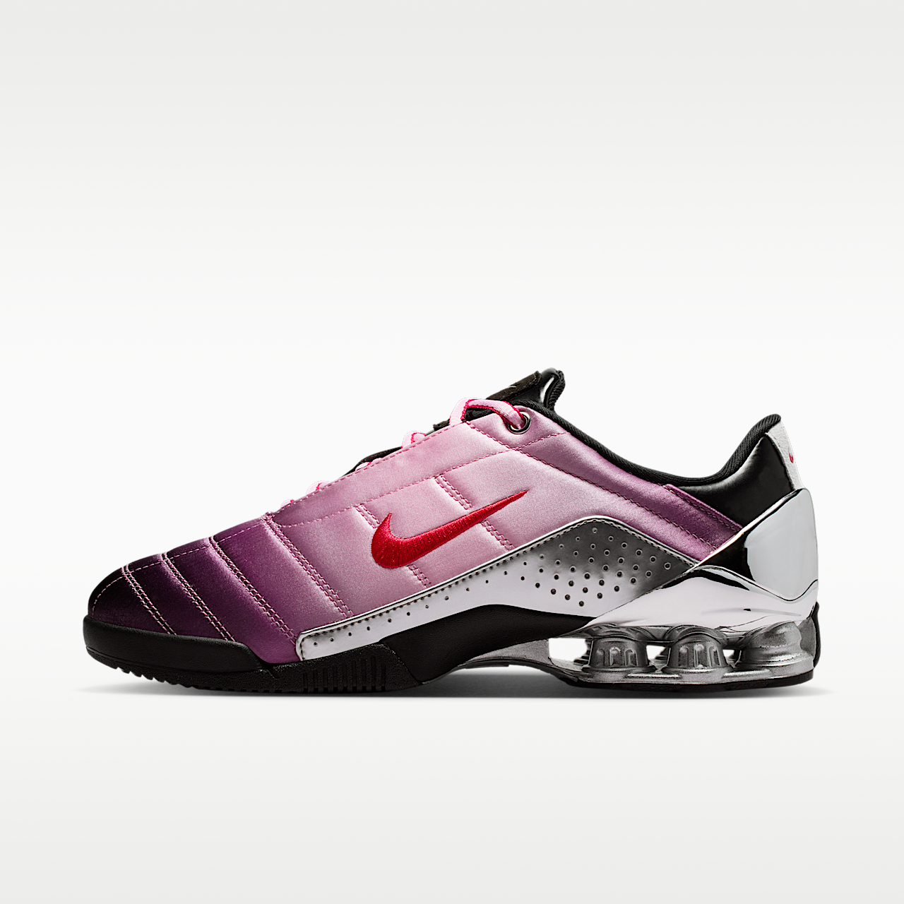 Nike Shox sneaker Shy Pink/Zwart/Metallic Silver/University Red
