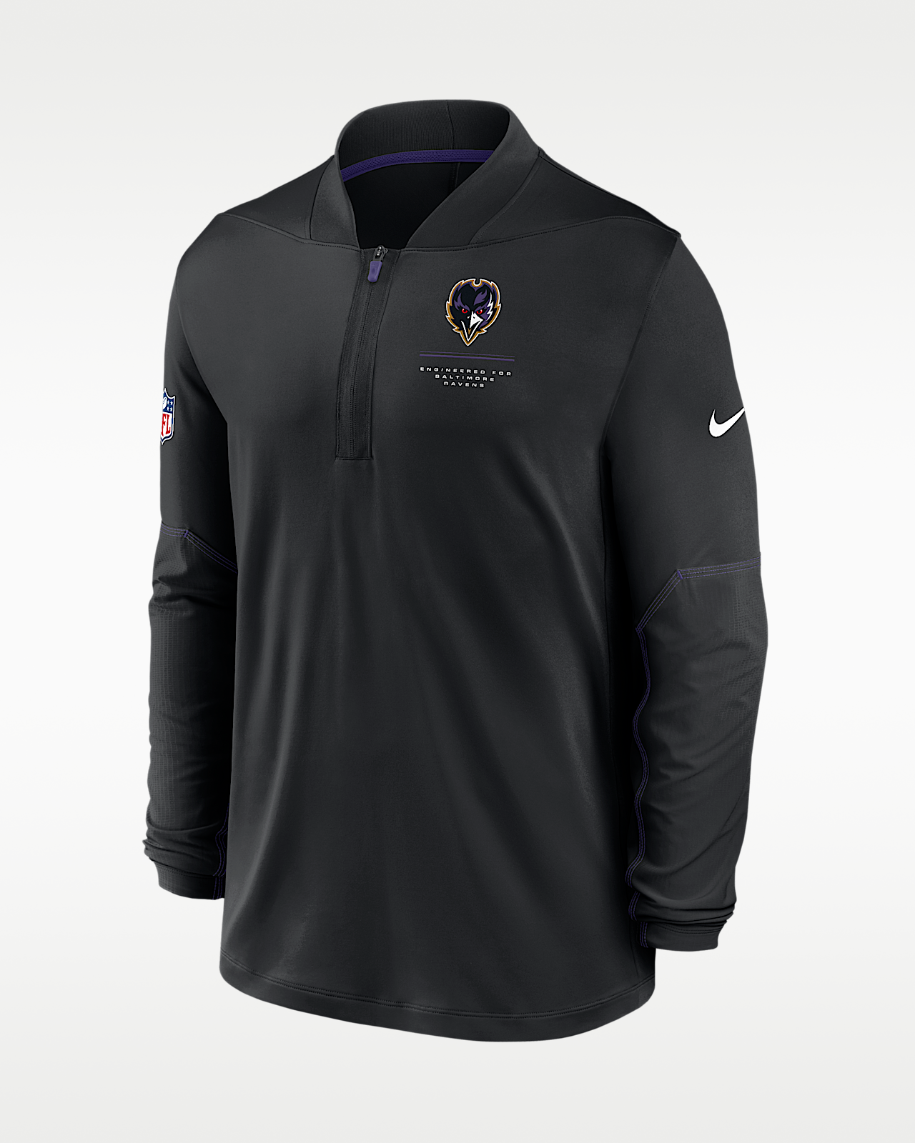 Мужские  Baltimore Ravens Sideline Nike Dri-FIT NFL 1/2-Zip Top