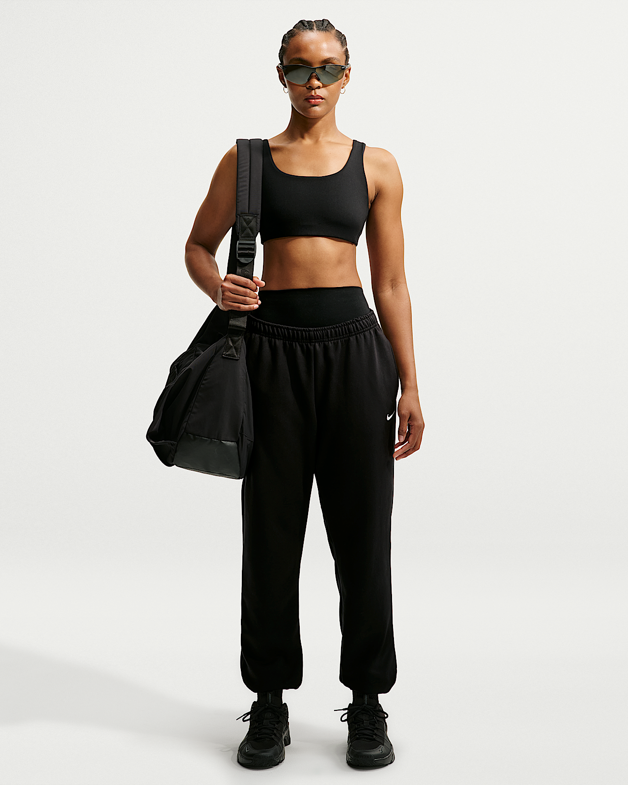 Женские  Nike Studio Fleece Sport Dri-FIT Mid-Rise Pants