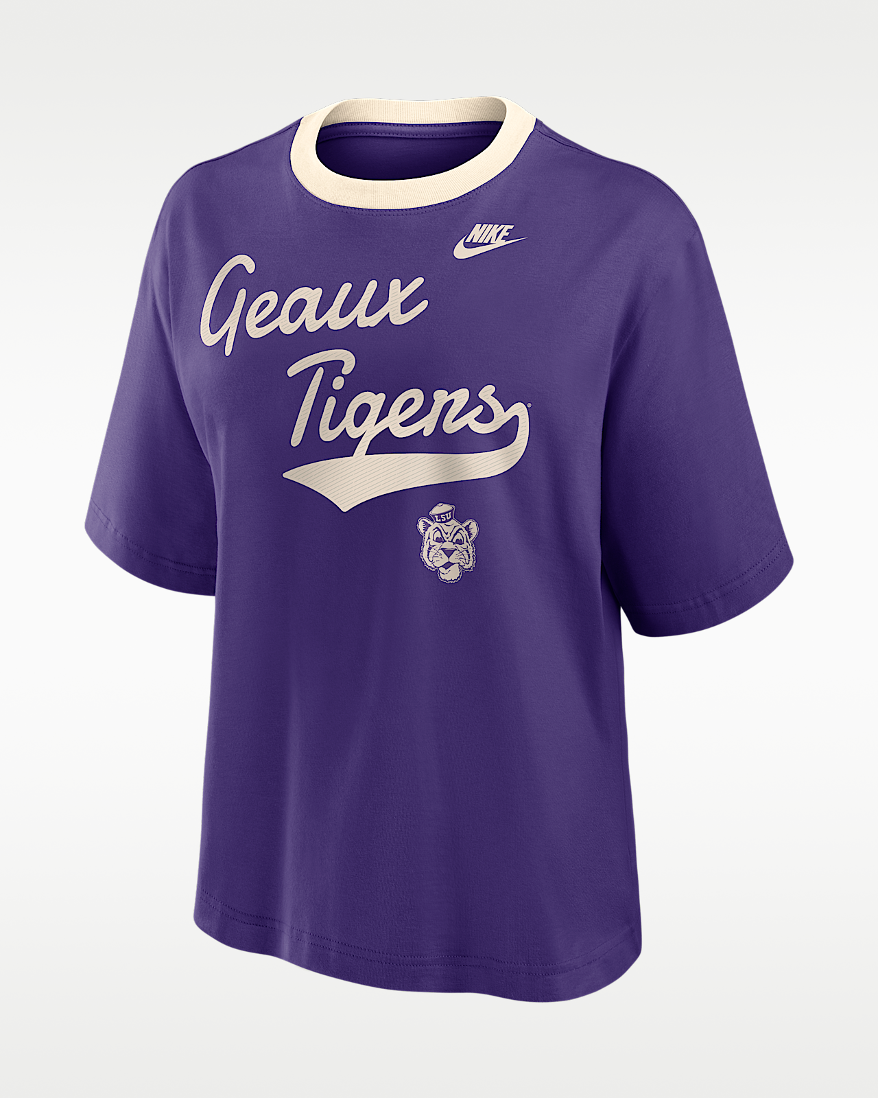 Женская футболка LSU Legacy Fight Song Boxy Nike College