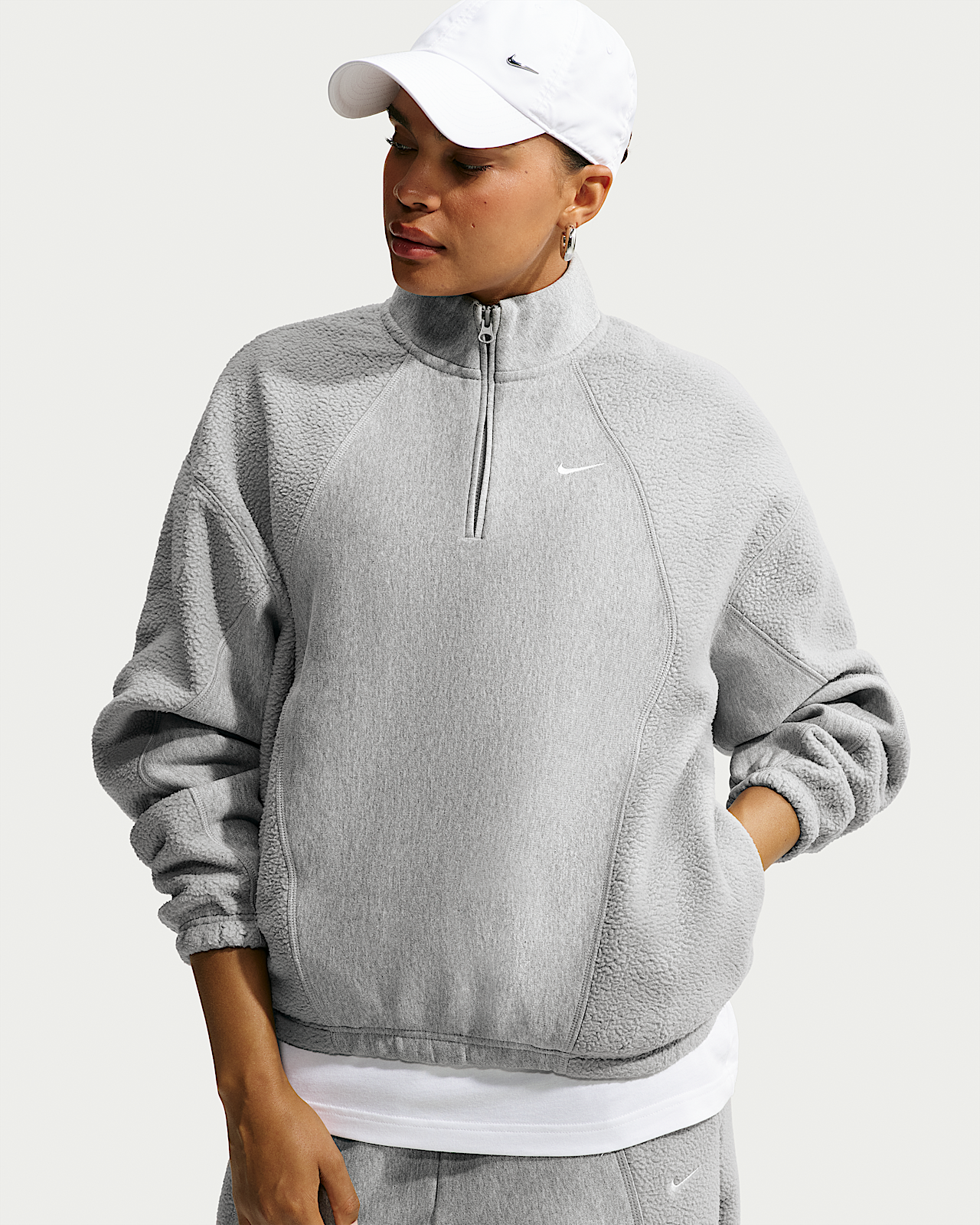 Женский свитшот Nike Studio Fleece Heavyweight Plush Oversized 1/4-Zip