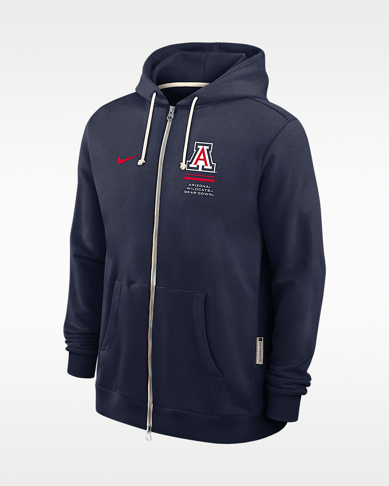 Мужское худи Arizona Sideline Standard Issue Nike Dri-FIT College Full-Zip Hoodie