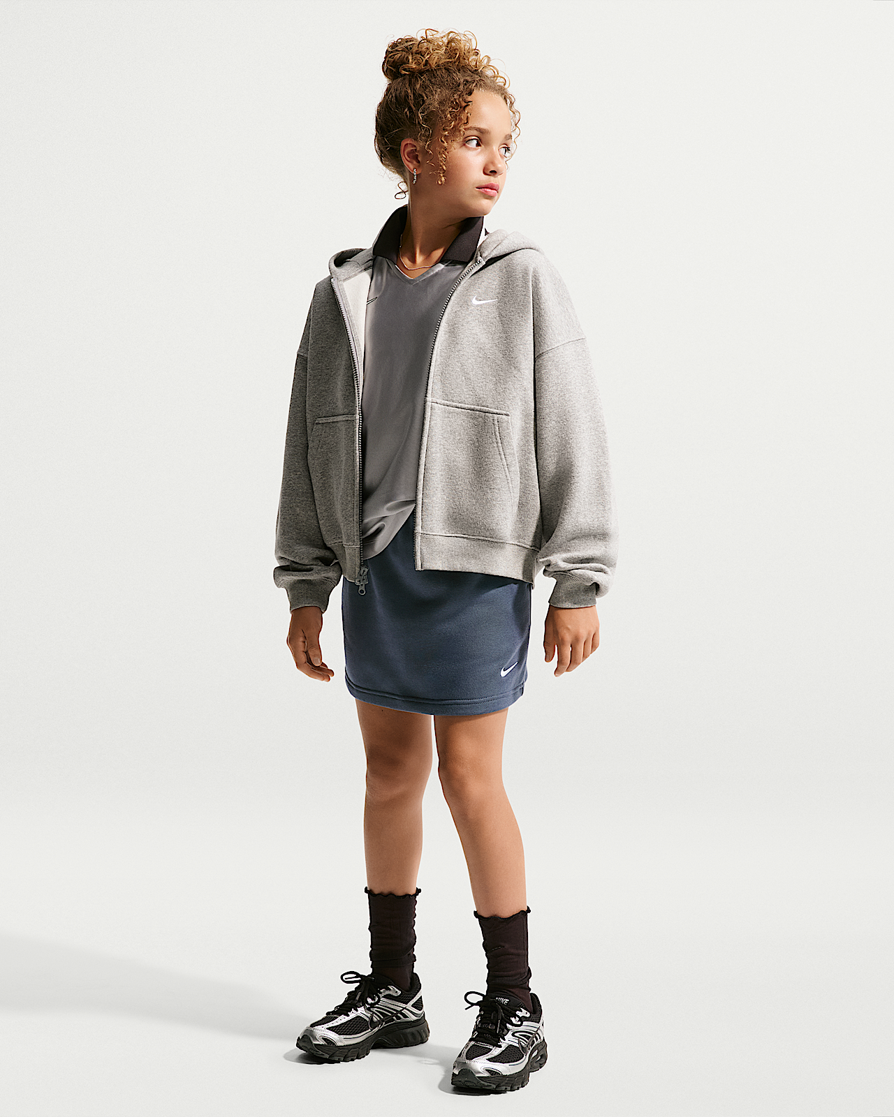 Детская юбка Nike Sportswear Studio Fleece Big Kids' (Girls') French Terry Skirt