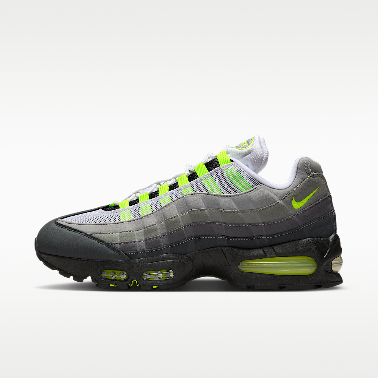 Nike Air Max 95 sneaker Zwart/Cool Grey/Neon Yellow