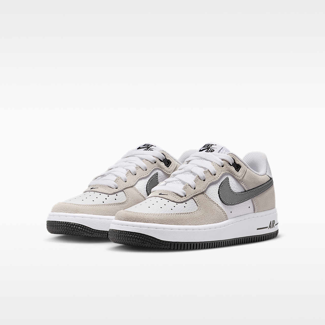 Nike Air Force 1 sneaker Wit/Zwart/Cool Grey/Metallic Cool Grey