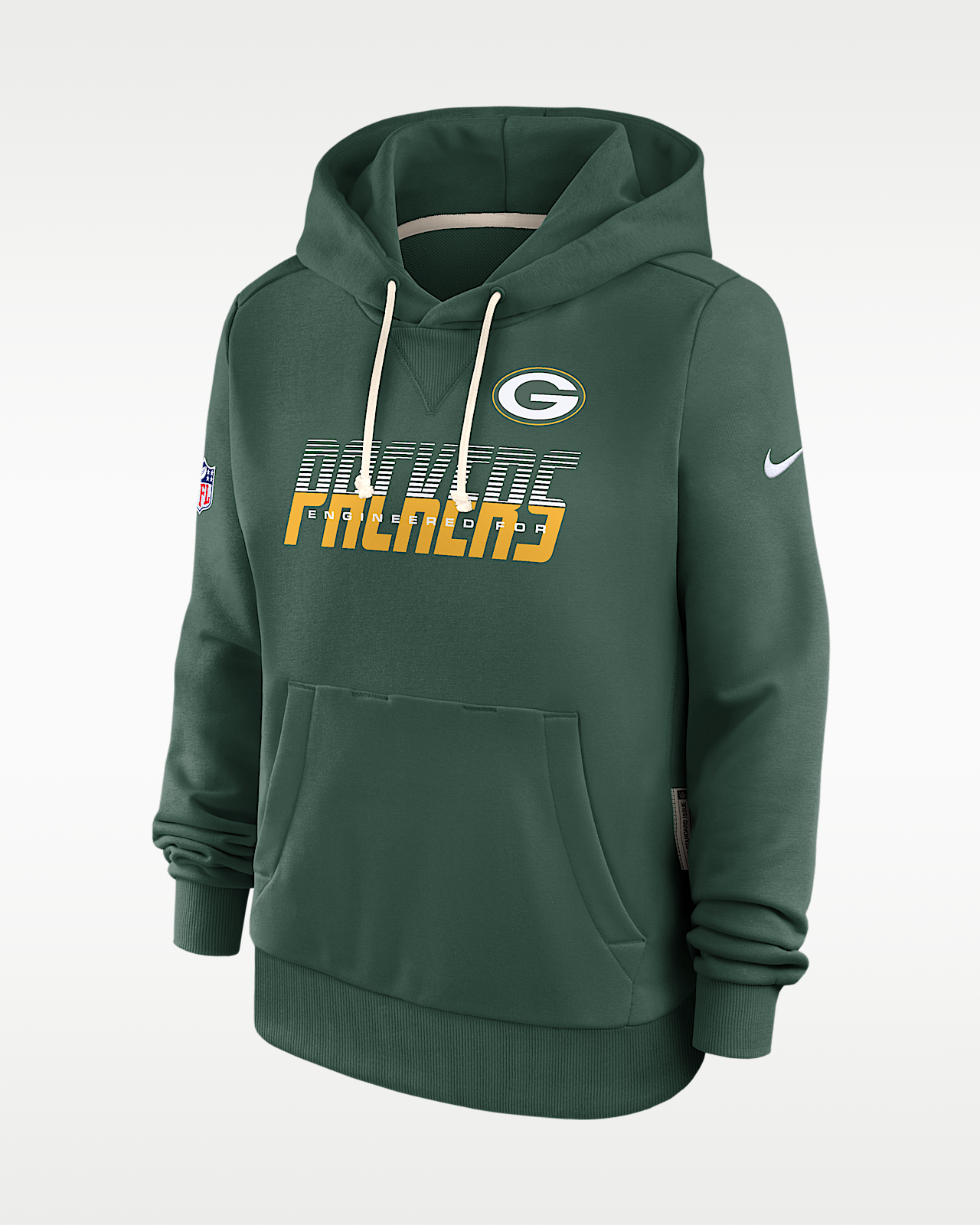 Женское худи Green Bay Packers Sideline Standard Issue Nike Dri-FIT NFL Pullover Hoodie