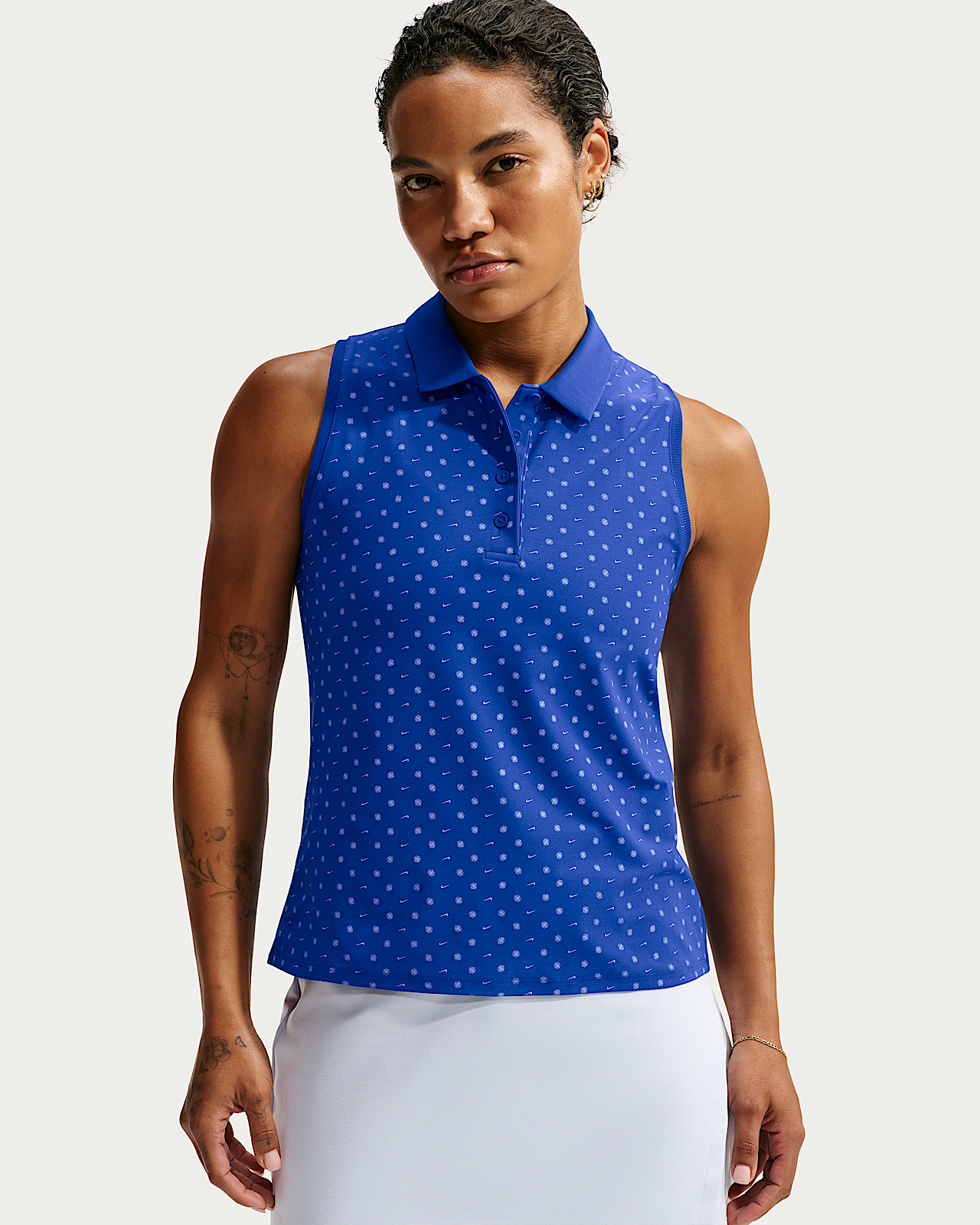 Женские  Nike Victory Dri-FIT Sleeveless Printed Golf Polo