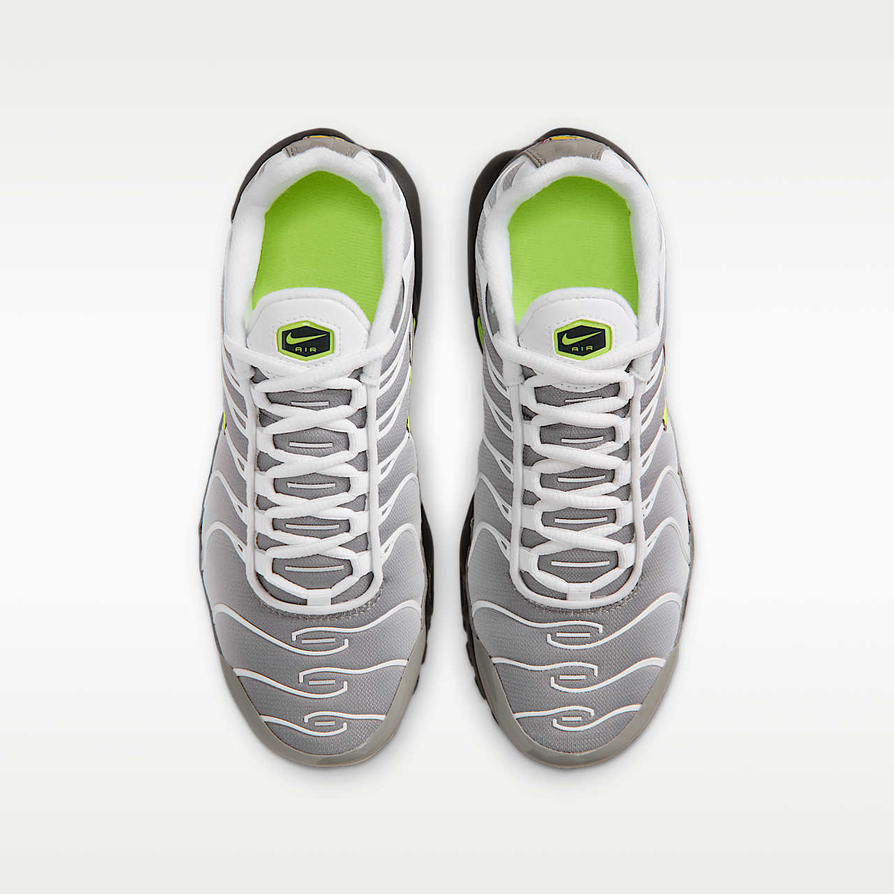 Nike Air Max Plus sneaker Wit/Pearl Grey/Zwart/Neon Yellow