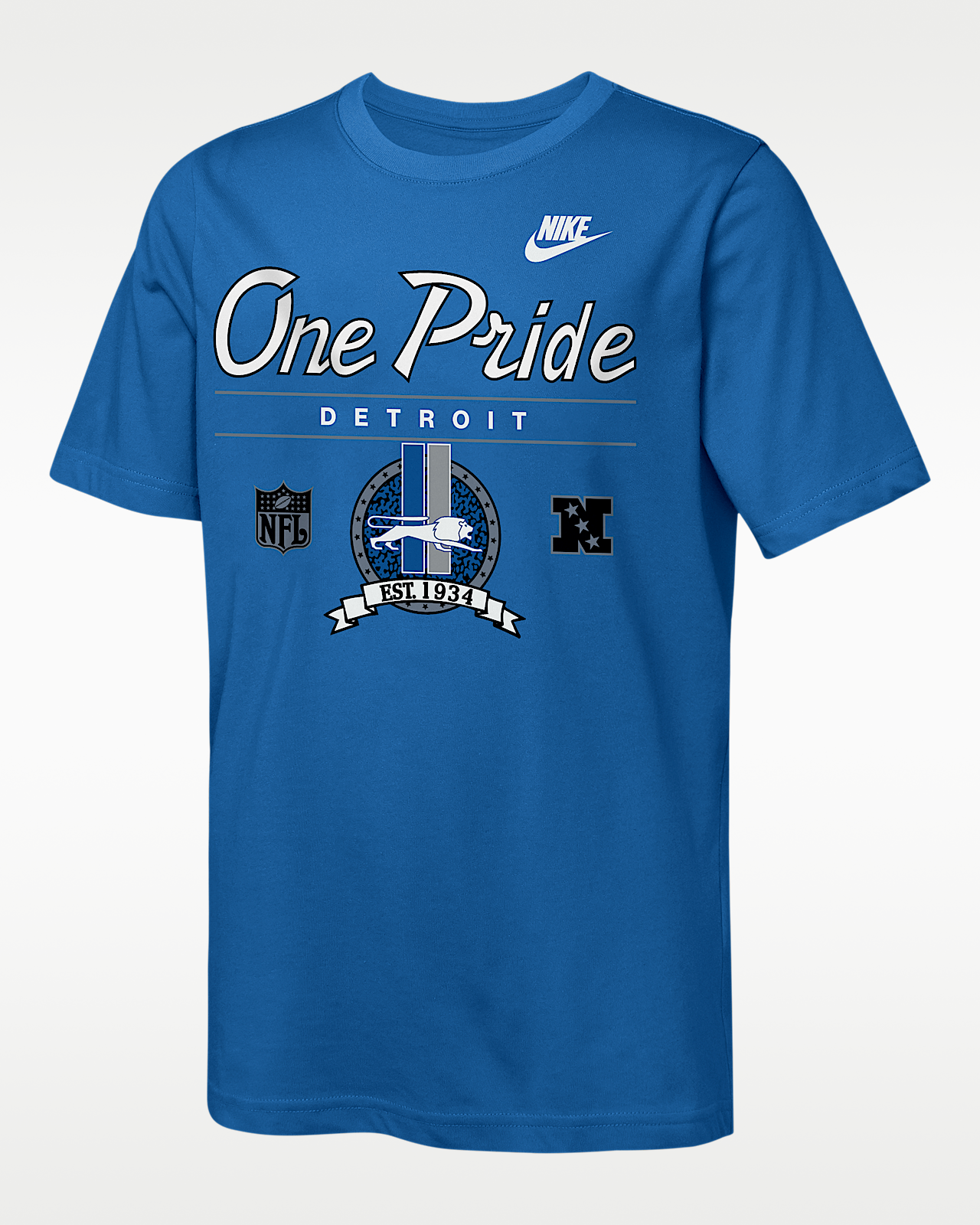 Детская футболка Detroit Lions Rewind Hometown Slub Big Kids' Nike Dri-FIT NFL