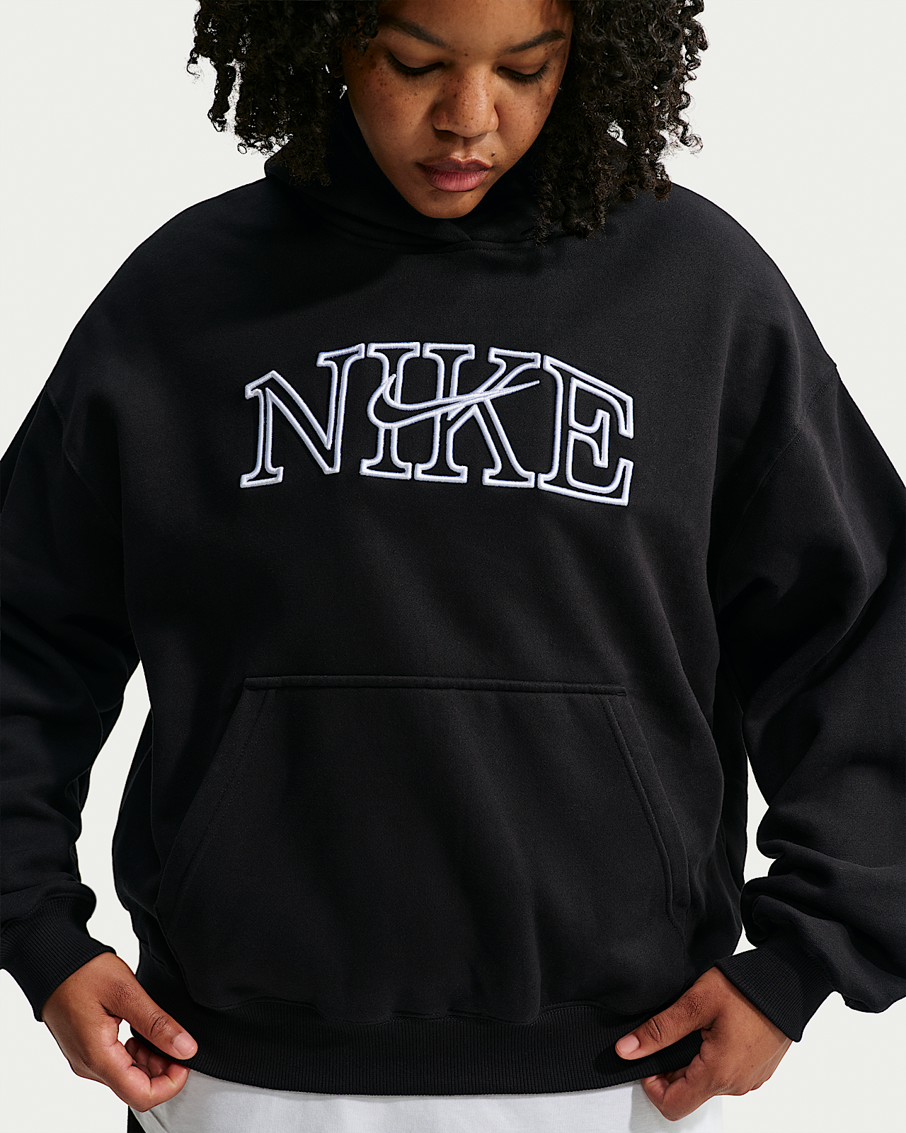 Женское худи Nike Studio Fleece Medium Weight Oversized Pullover Logo Hoodie