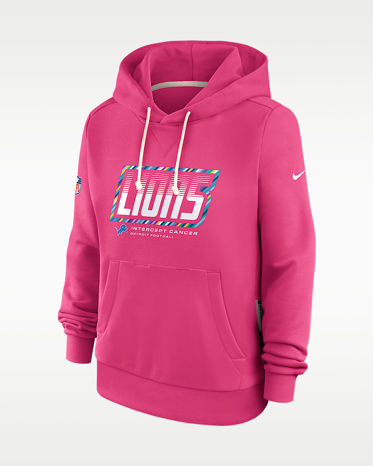 Женское худи Detroit Lions Crucial Catch Standard Issue Nike Dri-FIT NFL Pullover Hoodie
