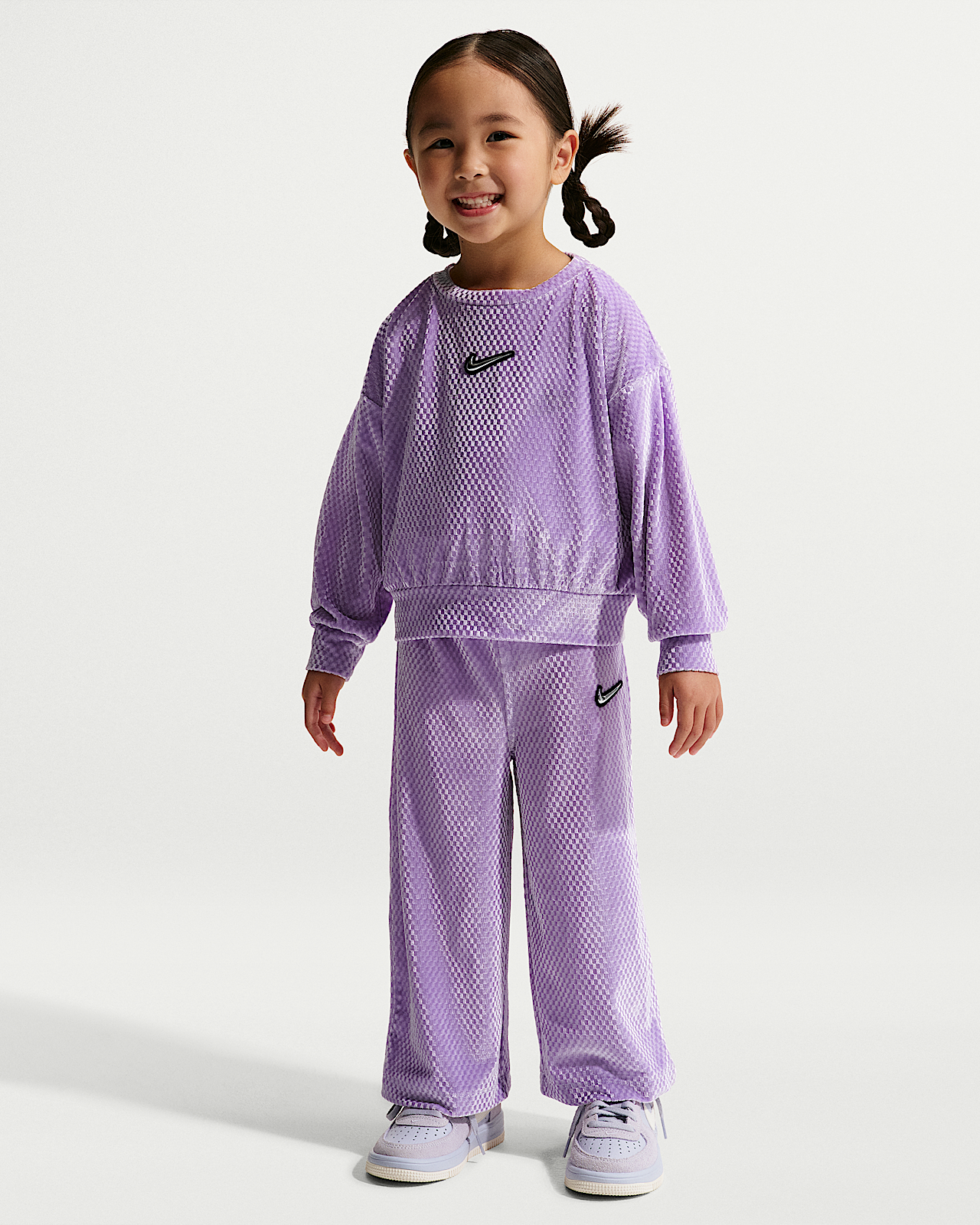 Детские  Nike Toddler Swoosh Sparkle 2-Piece Velvet Pants Set