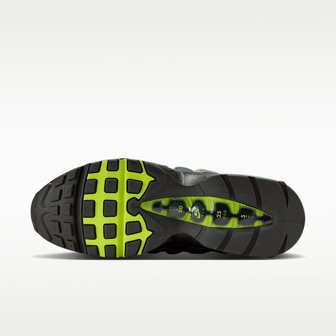 Nike Air Max 95 sneaker Zwart/Cool Grey/Neon Yellow