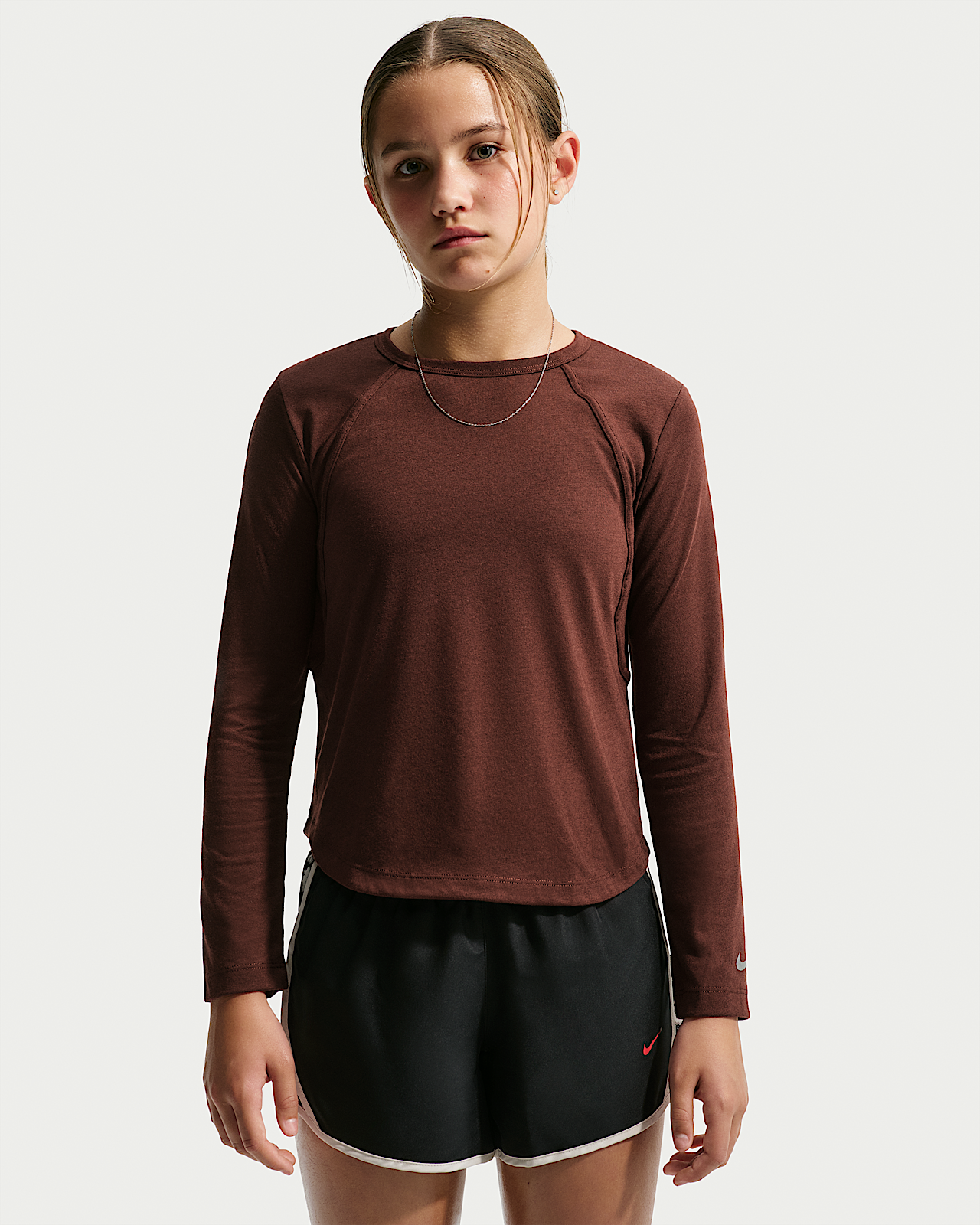 Детские  Nike Tempo Big Kids' (Girls') Dri-FIT Long-Sleeve Top для бега
