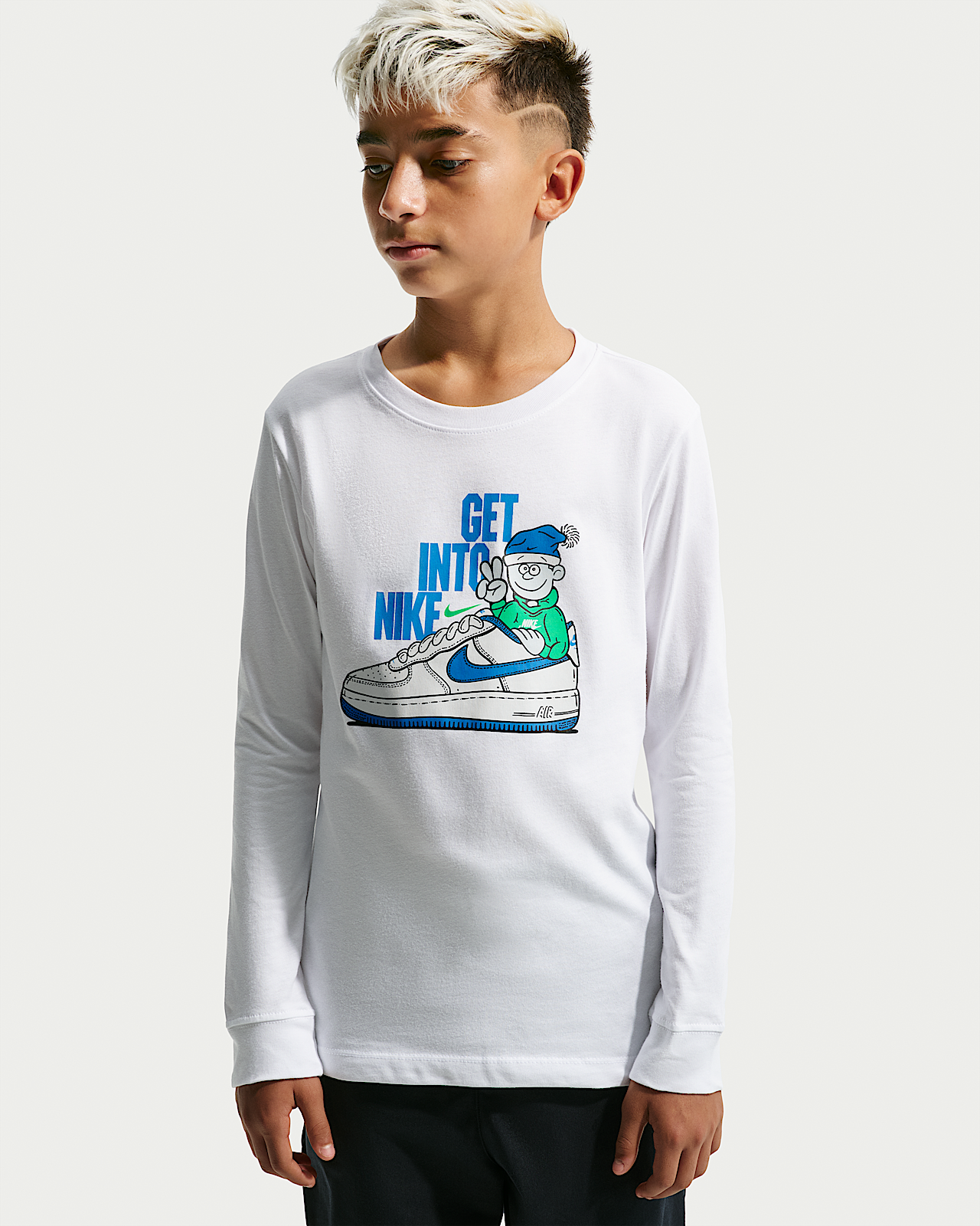 Детская футболка Nike Sportswear Big Kids' Long-Sleeve