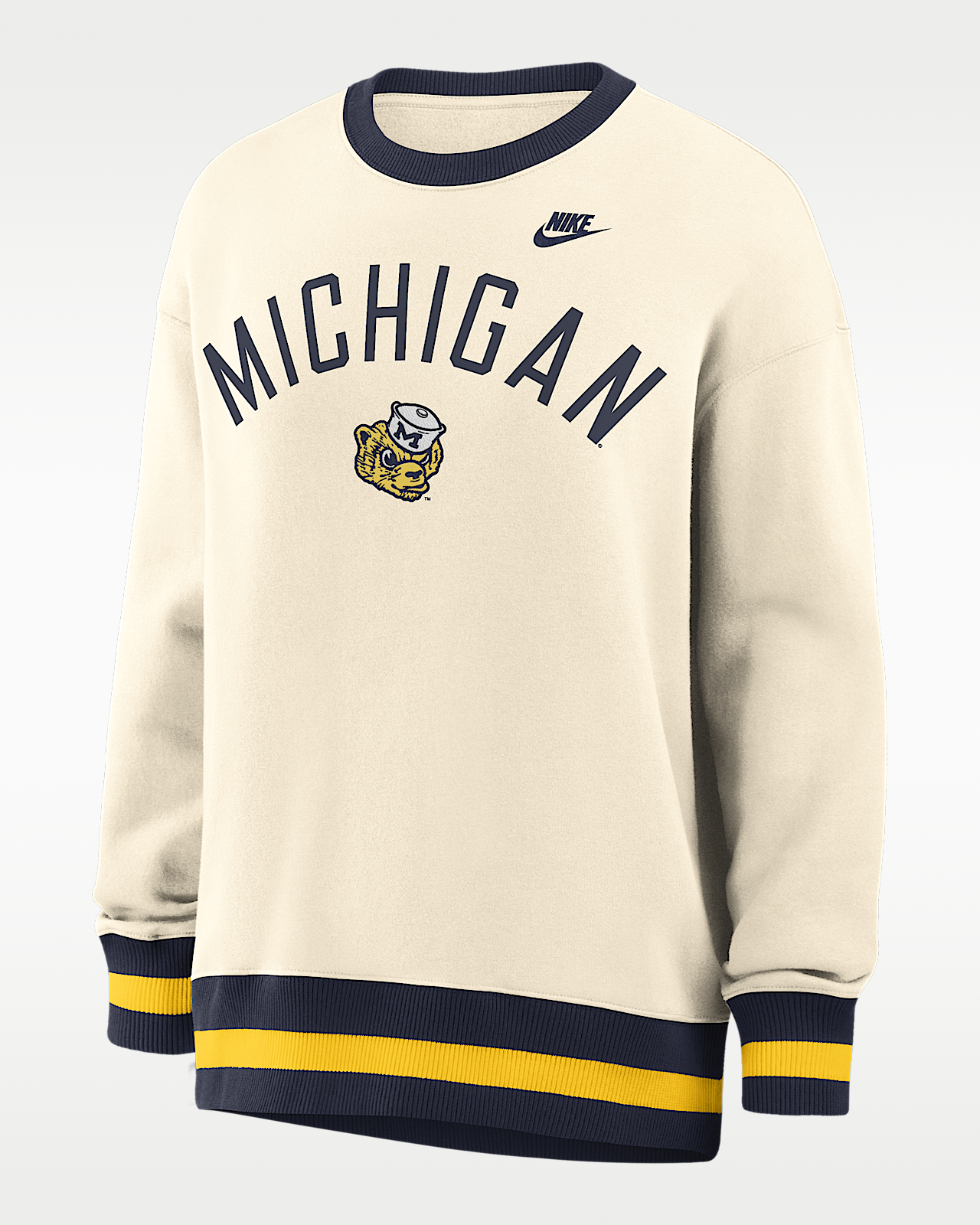 Женские  Michigan Legacy Nike College Oversized Pullover Crew