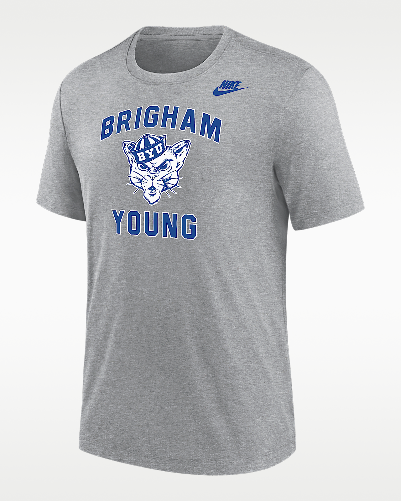 Мужская футболка BYU Cougars Nike Football Tri-Blend для футбола