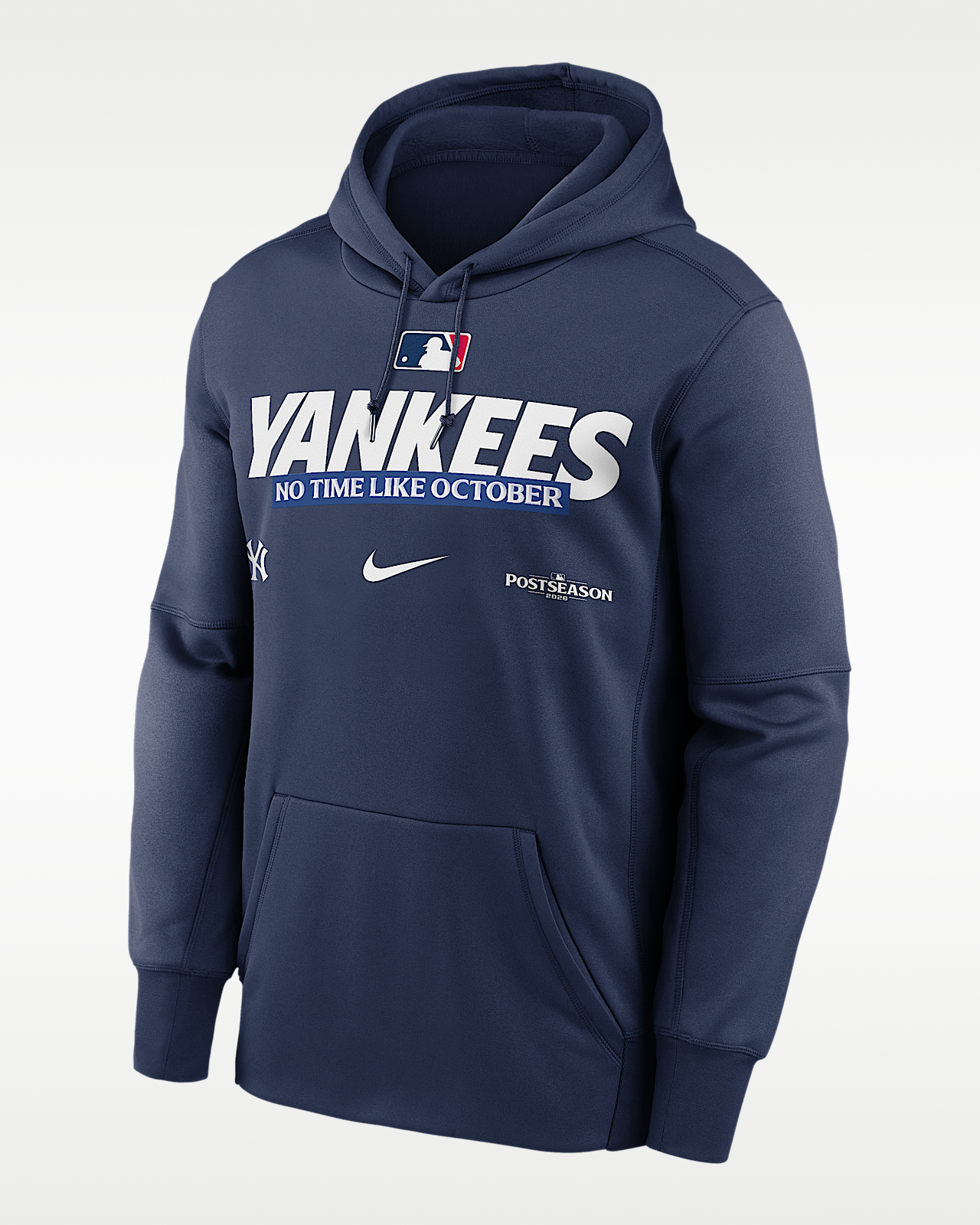 Мужское худи New York Yankees 2026 Postseason Authentic Collection Nike Therma-FIT MLB Pullover Hoodie
