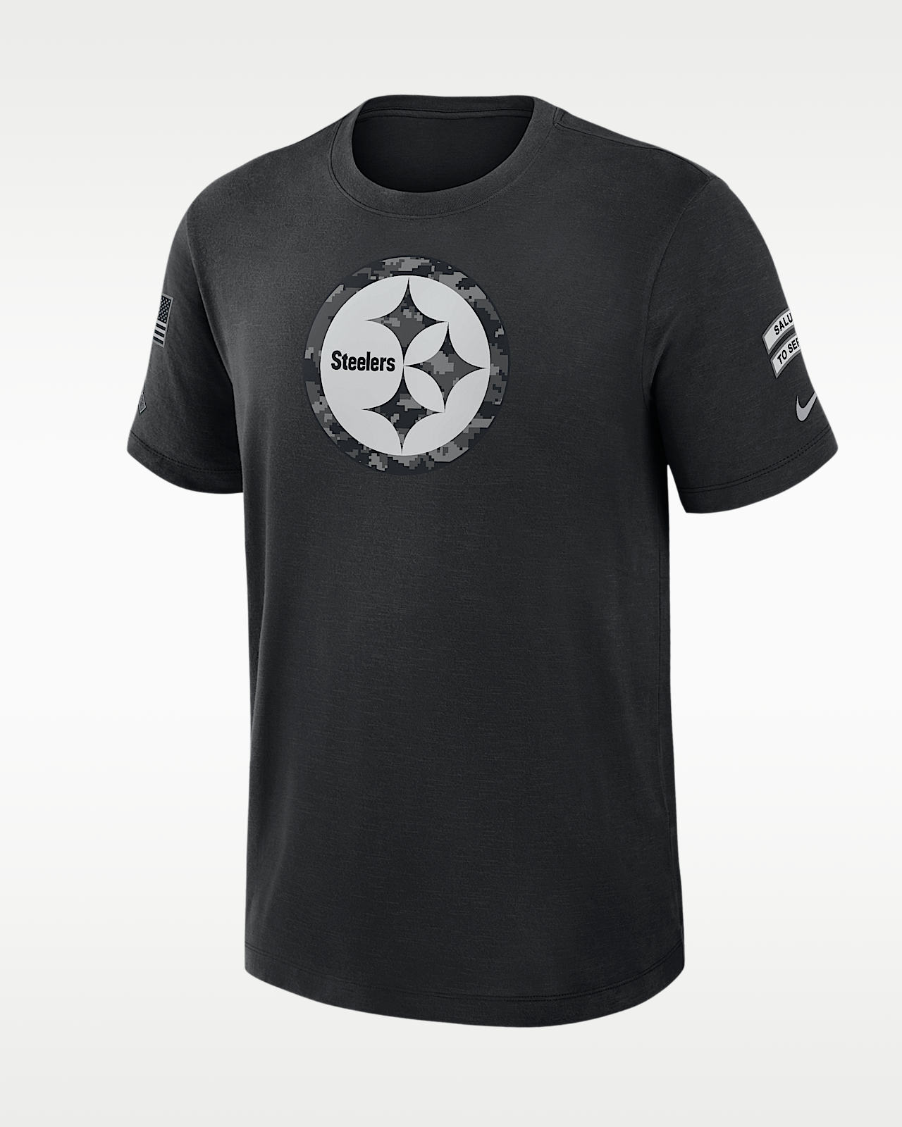 Мужская футболка Pittsburgh Steelers Salute to Service Slub Nike Dri-FIT NFL
